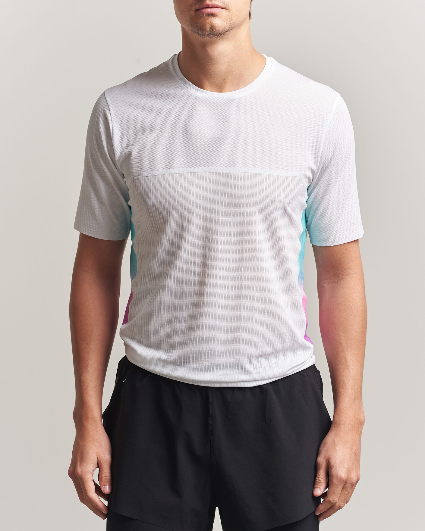 Herre | T-Shirts | SOAR Running | Hot Weather Tee White/Blue