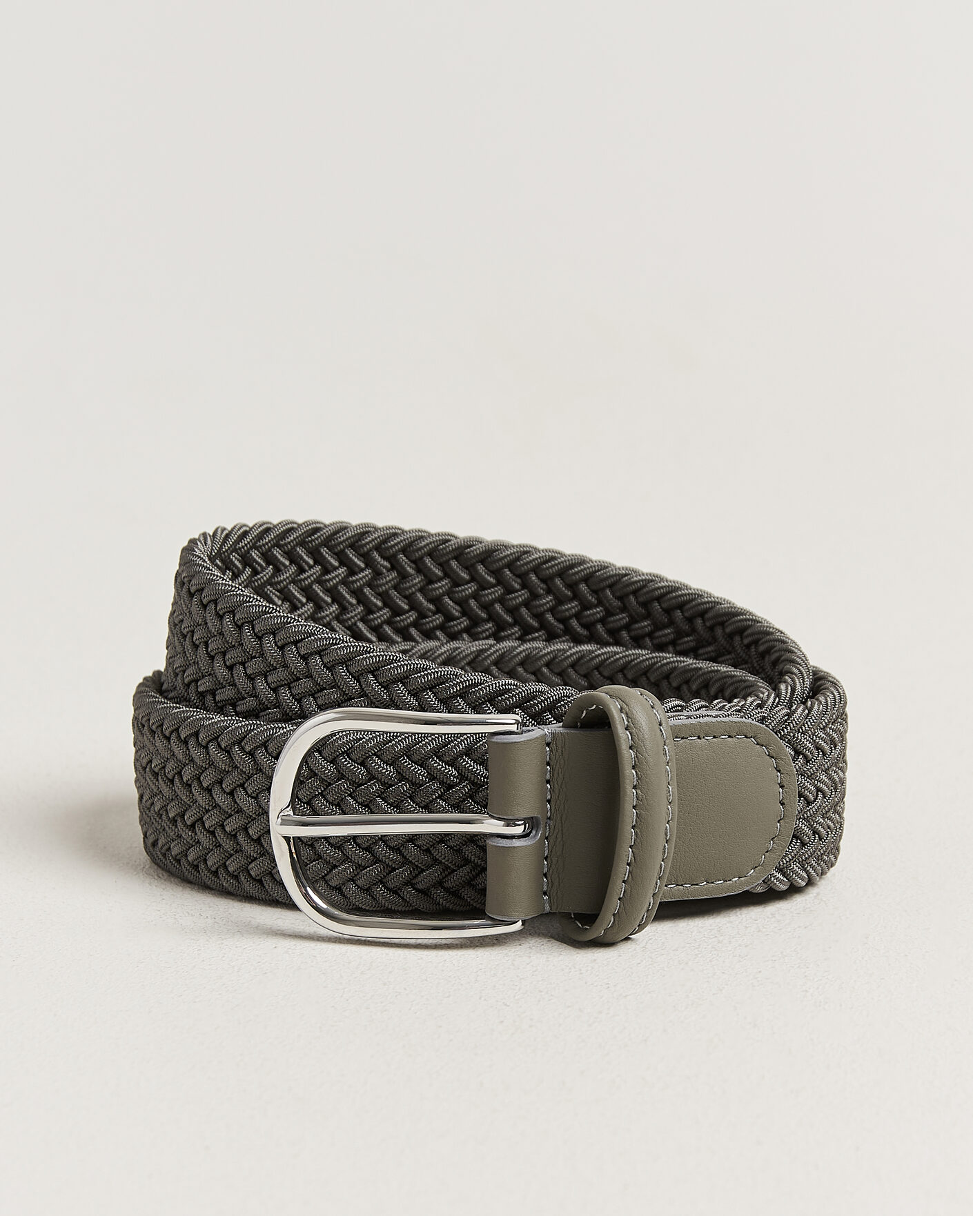 Herre | Bælter | Anderson's | Stretch Woven 3,5cm Belt Grey