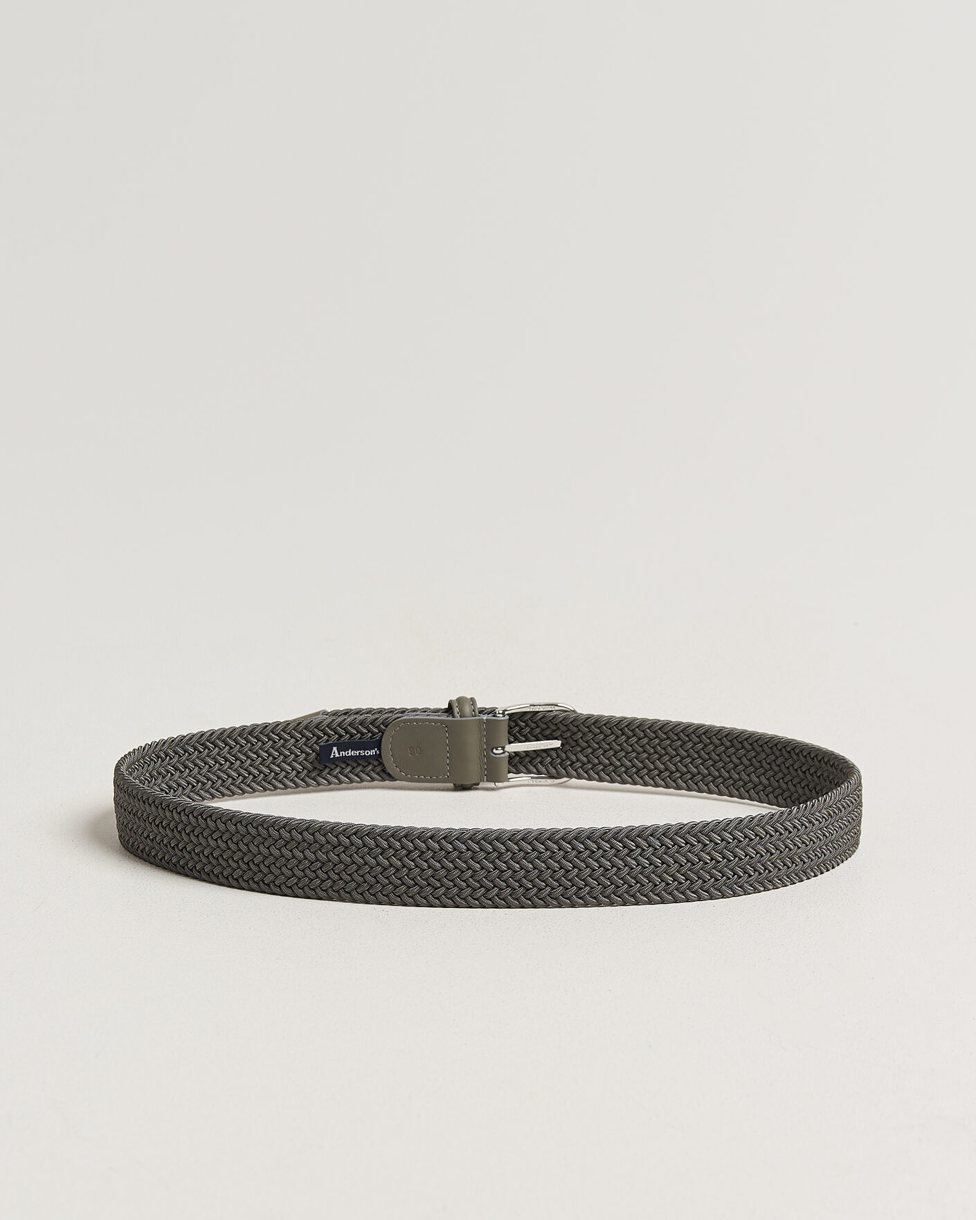 Herre | Bælter | Anderson's | Stretch Woven 3,5cm Belt Grey