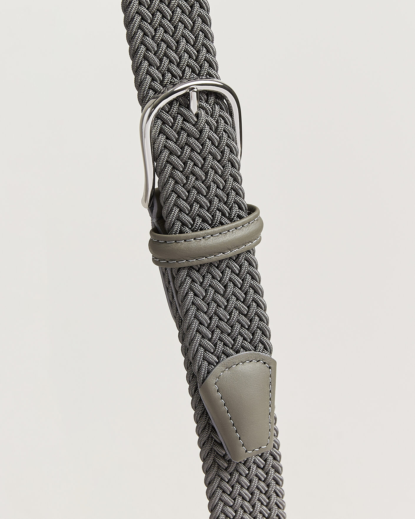 Herre | Bælter | Anderson's | Stretch Woven 3,5cm Belt Grey