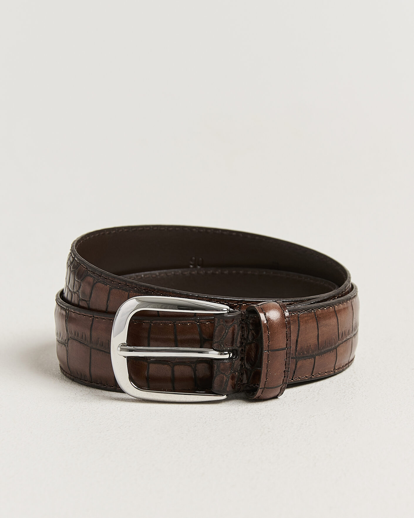 Herre | Bælter | Anderson's | Embossed Western Leather Belt Tan