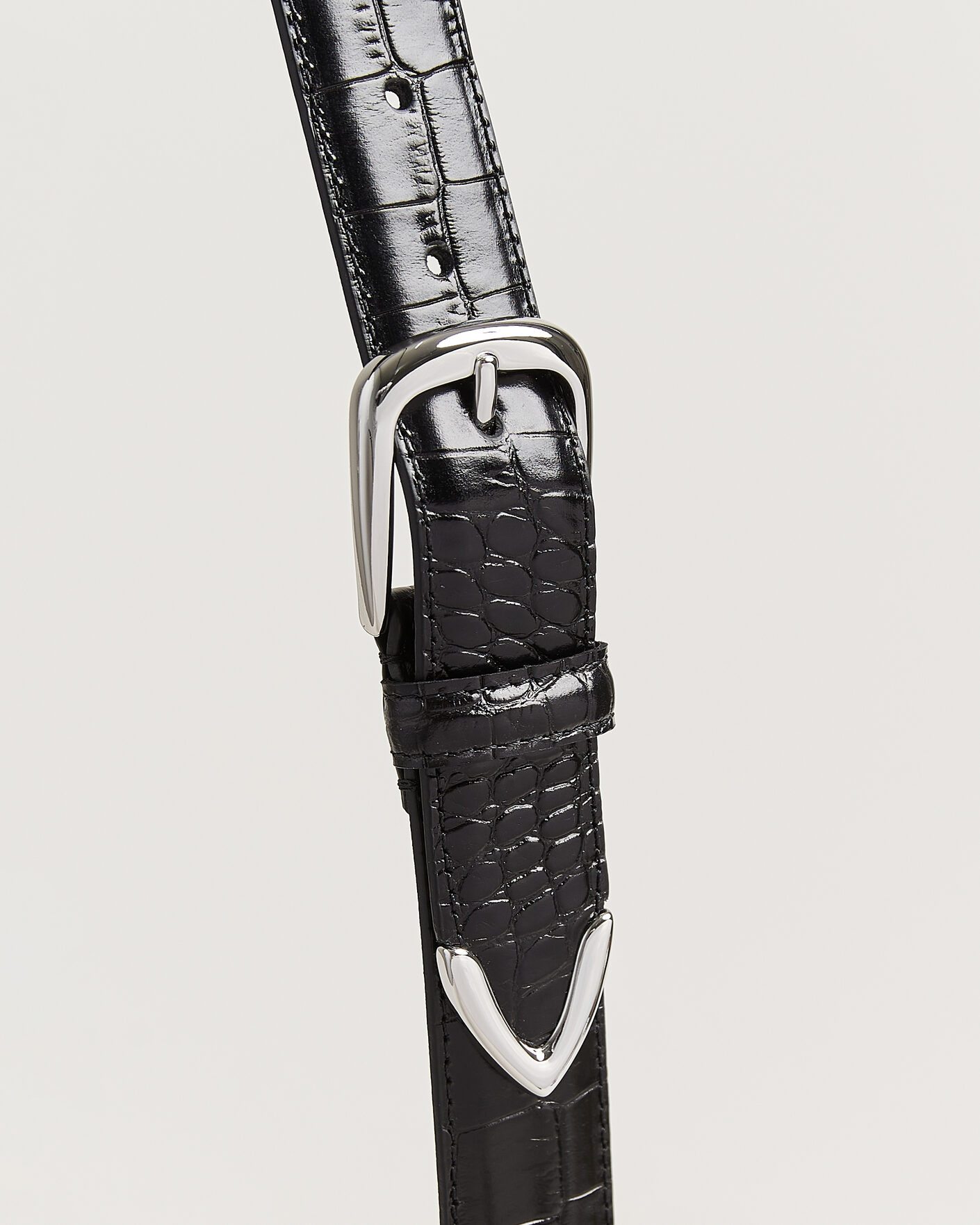 Herre | Bælter | Anderson's | Embossed Western Leather Belt Black