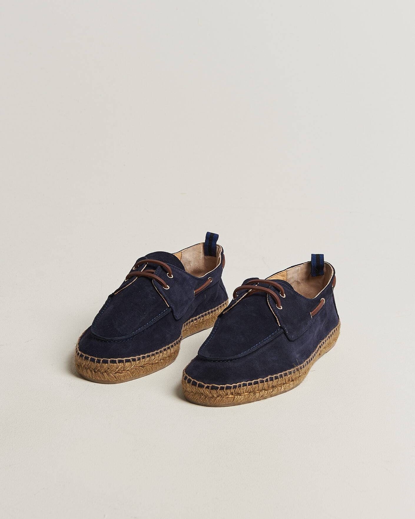 Herre | Espadrillos | Castañer | Nemo Casual Suede Boat Shoe Azul Oscuro