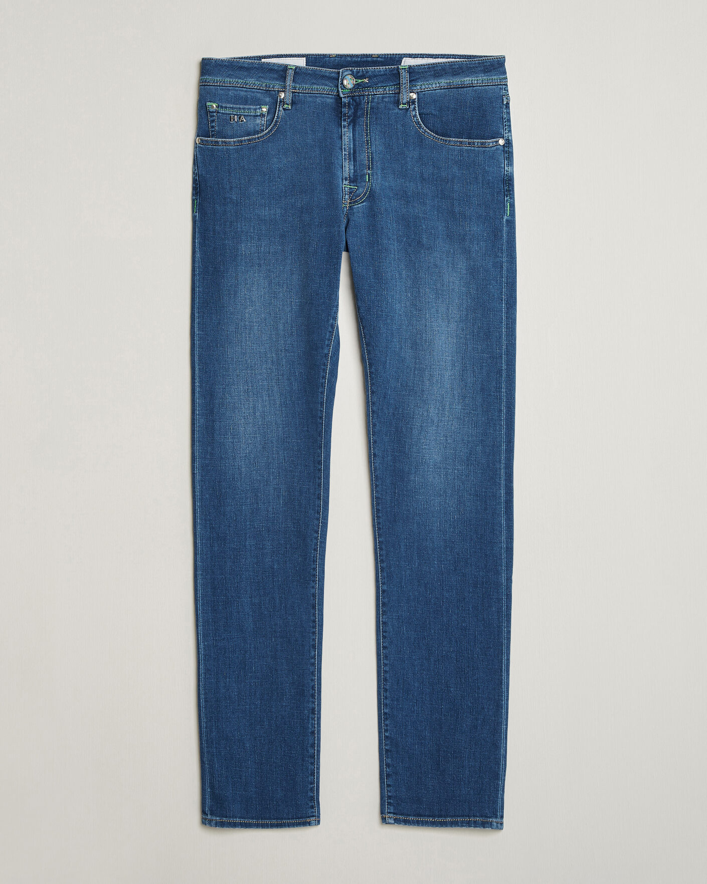 Herre | Bukser | Tramarossa | Michelangelo Contrast Seam Stretch Jeans Mid Blue