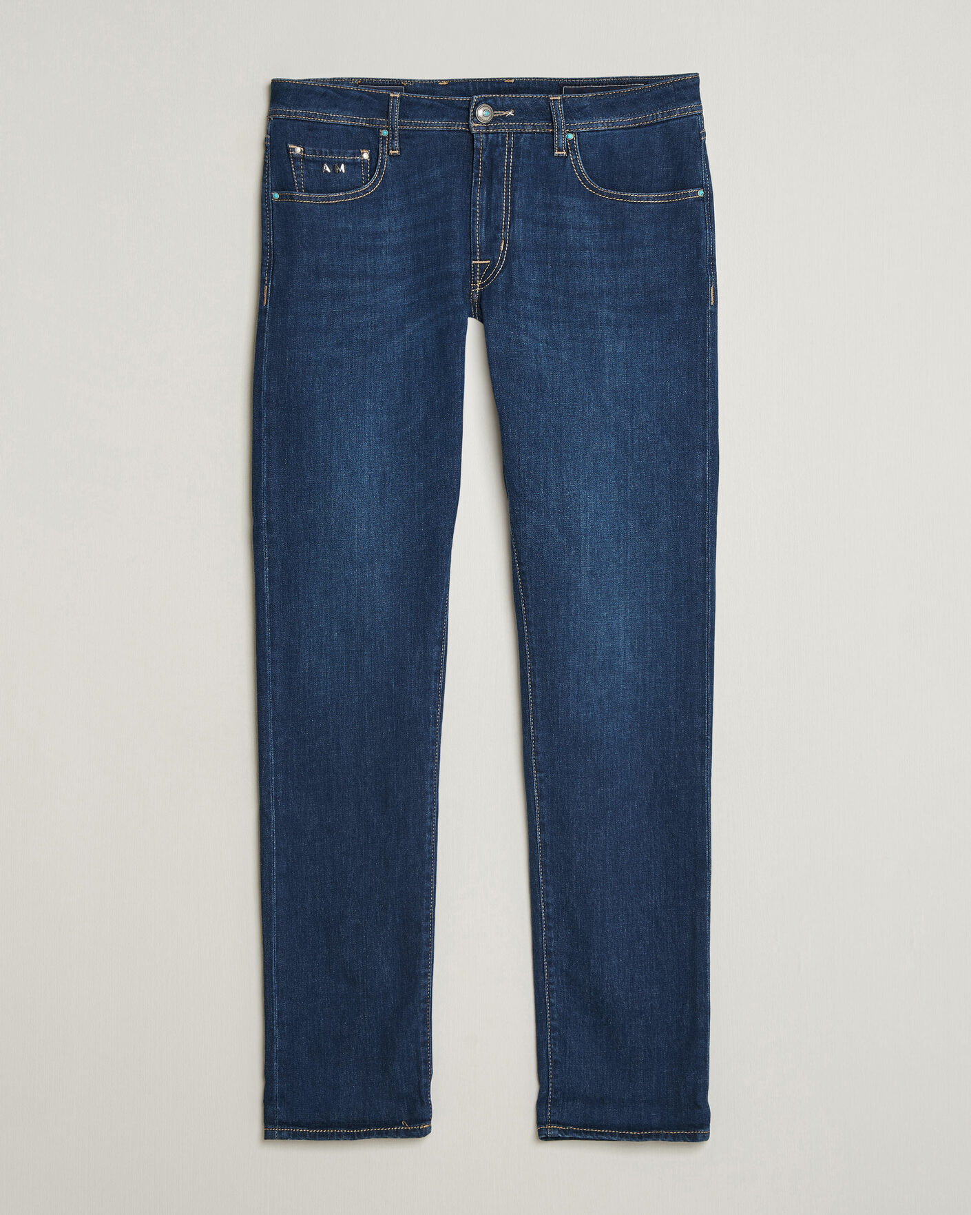 Herre | Jeans | Tramarossa | Michelangelo Western Badge Stretch Jeans Mid Blue