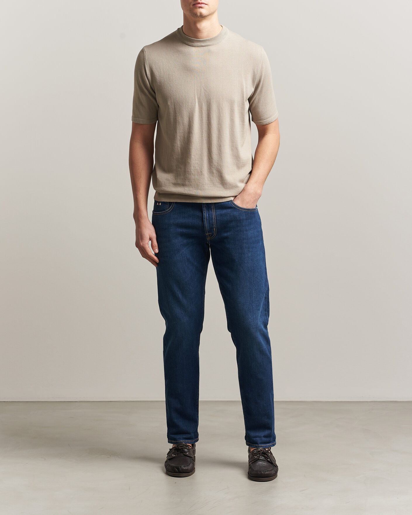 Herre | Bukser | Tramarossa | Michelangelo Western Badge Stretch Jeans Mid Blue
