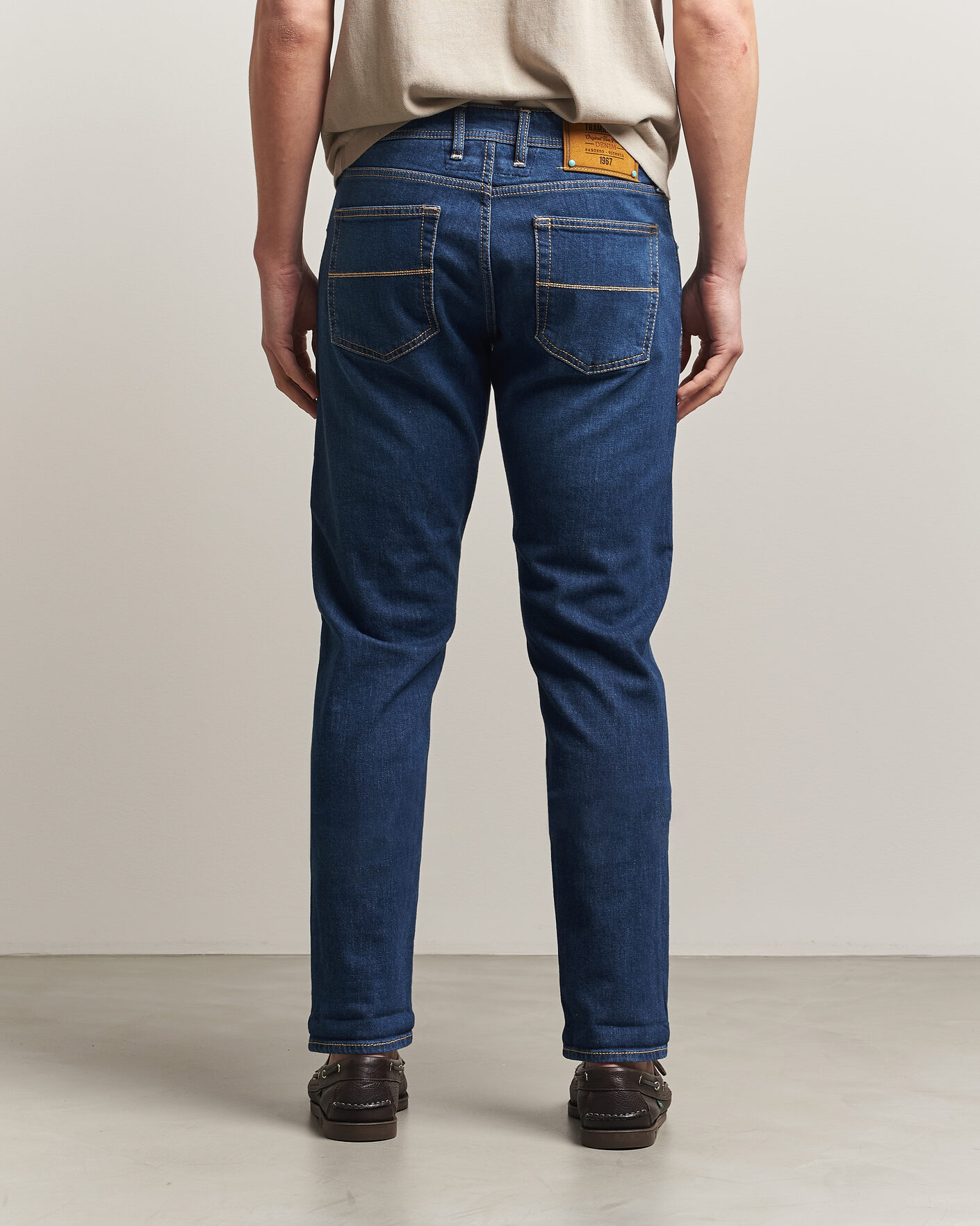 Herre | Bukser | Tramarossa | Michelangelo Western Badge Stretch Jeans Mid Blue