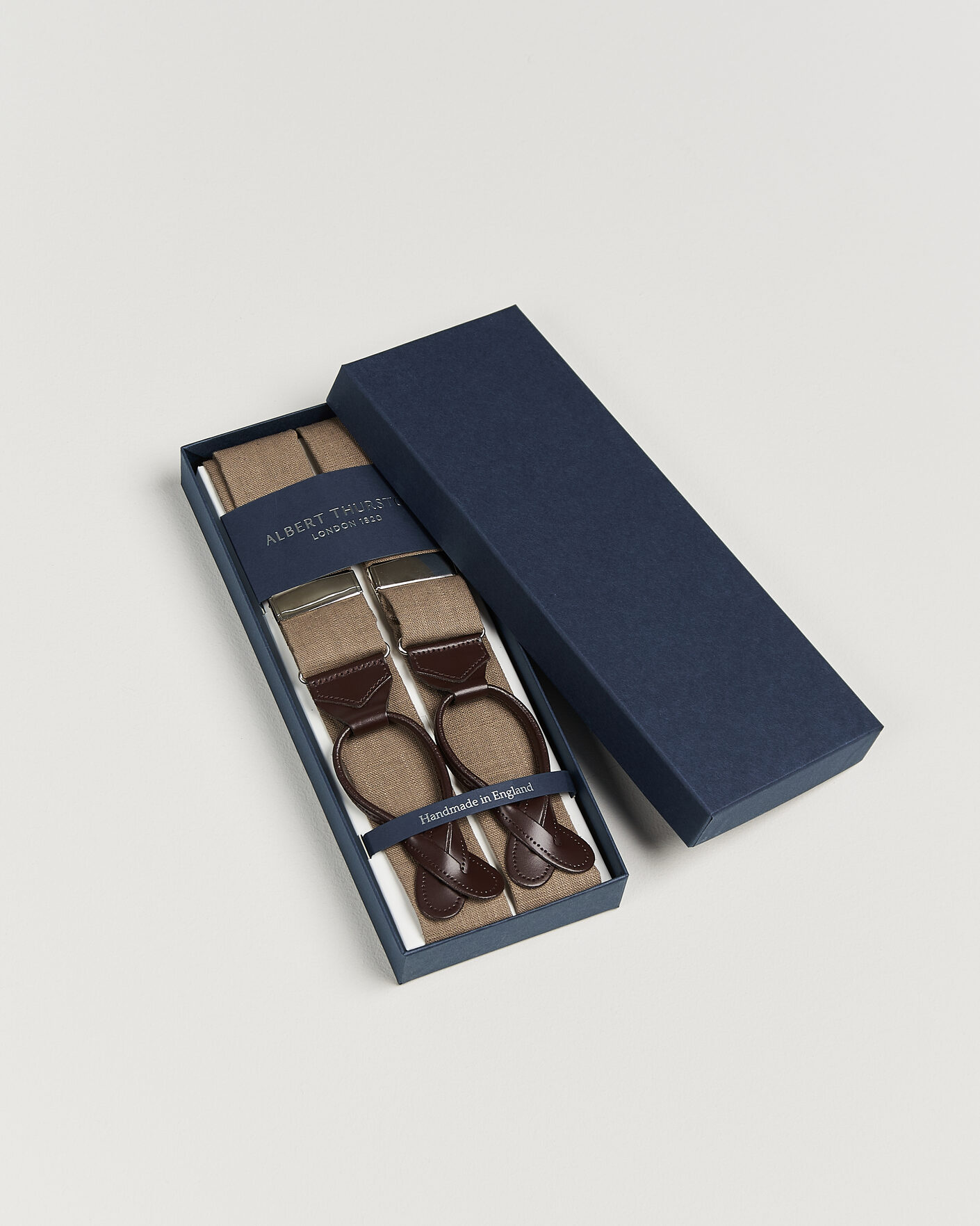 Herre | Seler | Albert Thurston | Linen Braces Acorn Brown