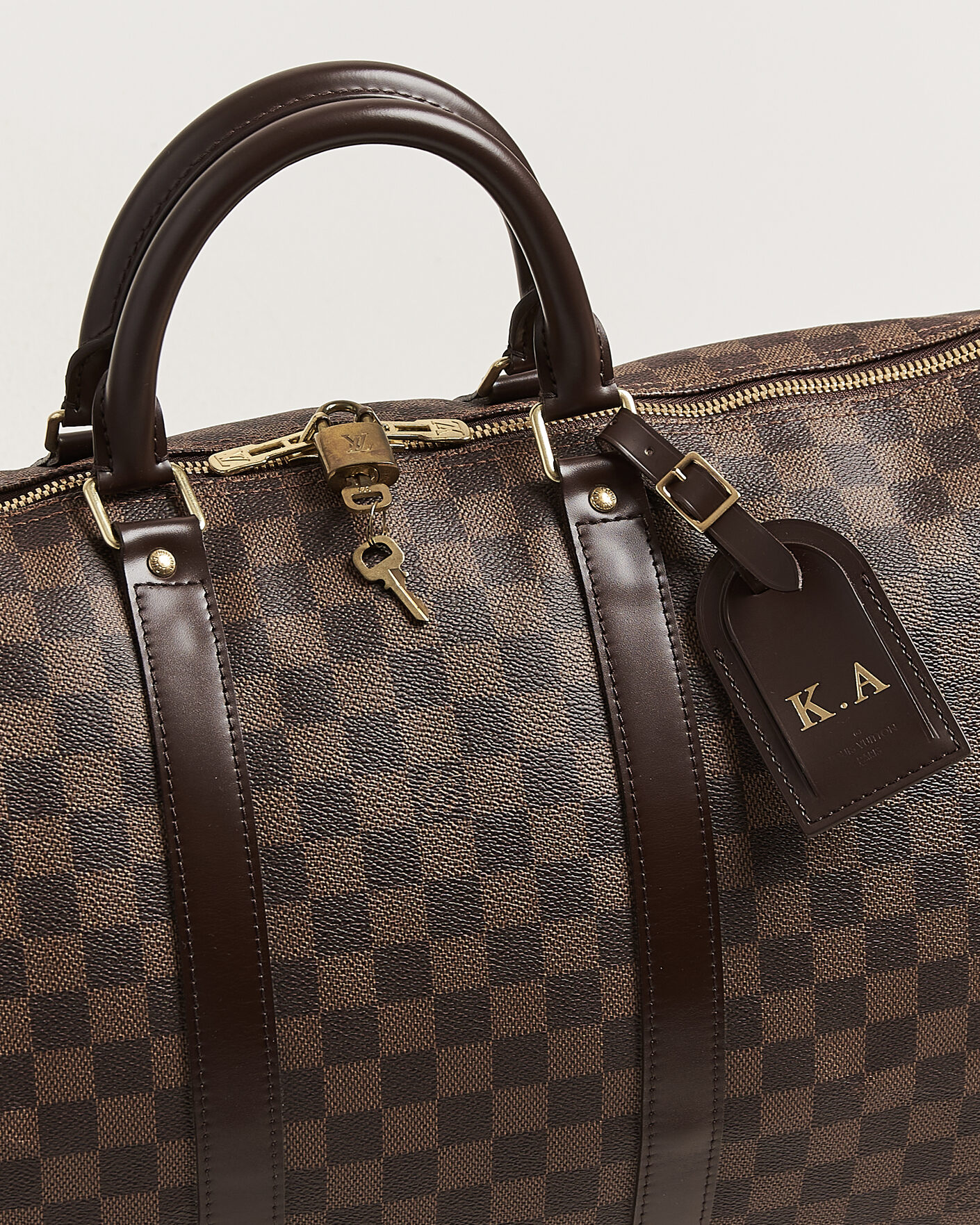 Herre | Pre-Owned & Vintage Bags | Louis Vuitton Pre-Owned | Keepall 50 Damier Ebene