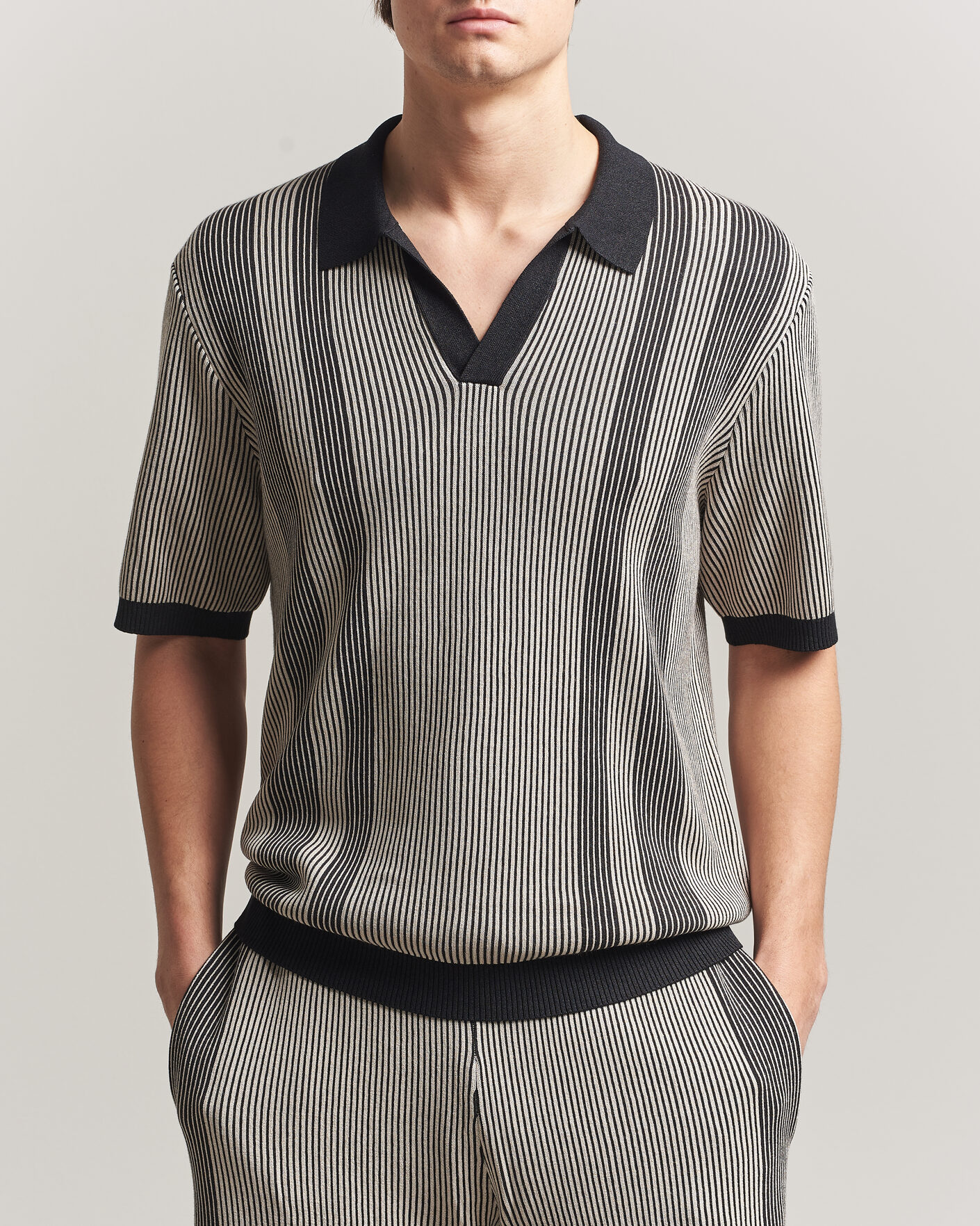 Herre | Polotrøjer | J.Lindeberg | Sal Knitted Polo Moonbeam