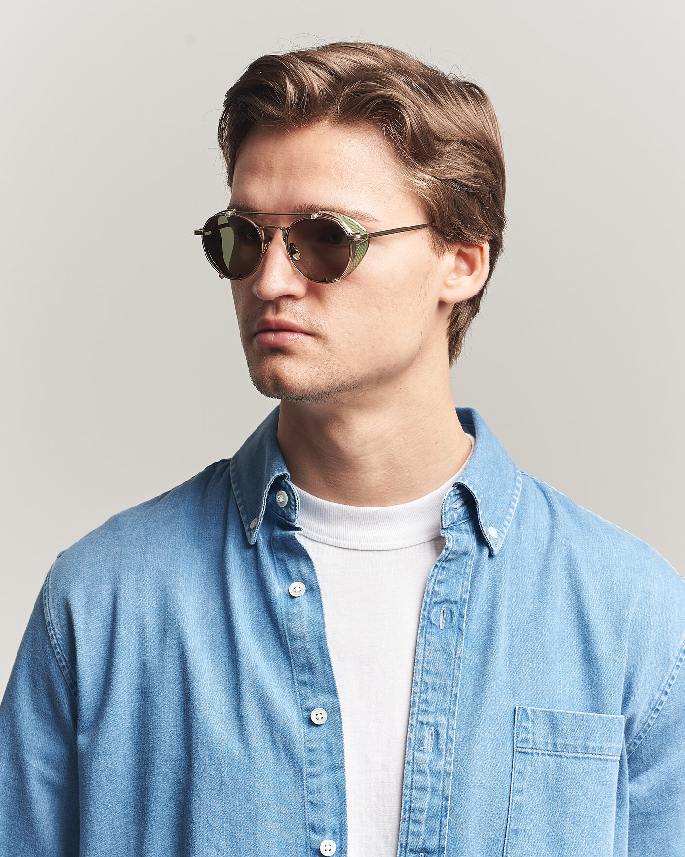 Herre | Solbriller | Garrett Leight | Ocampo Sunglasses Gold