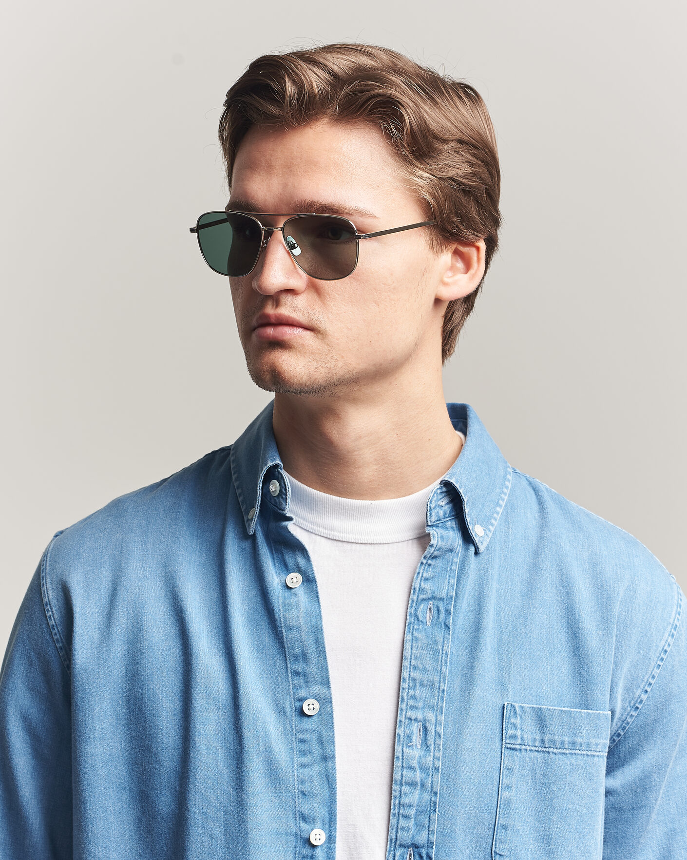 Herre | Solbriller | Garrett Leight | El Capitan Sunglasses Silver