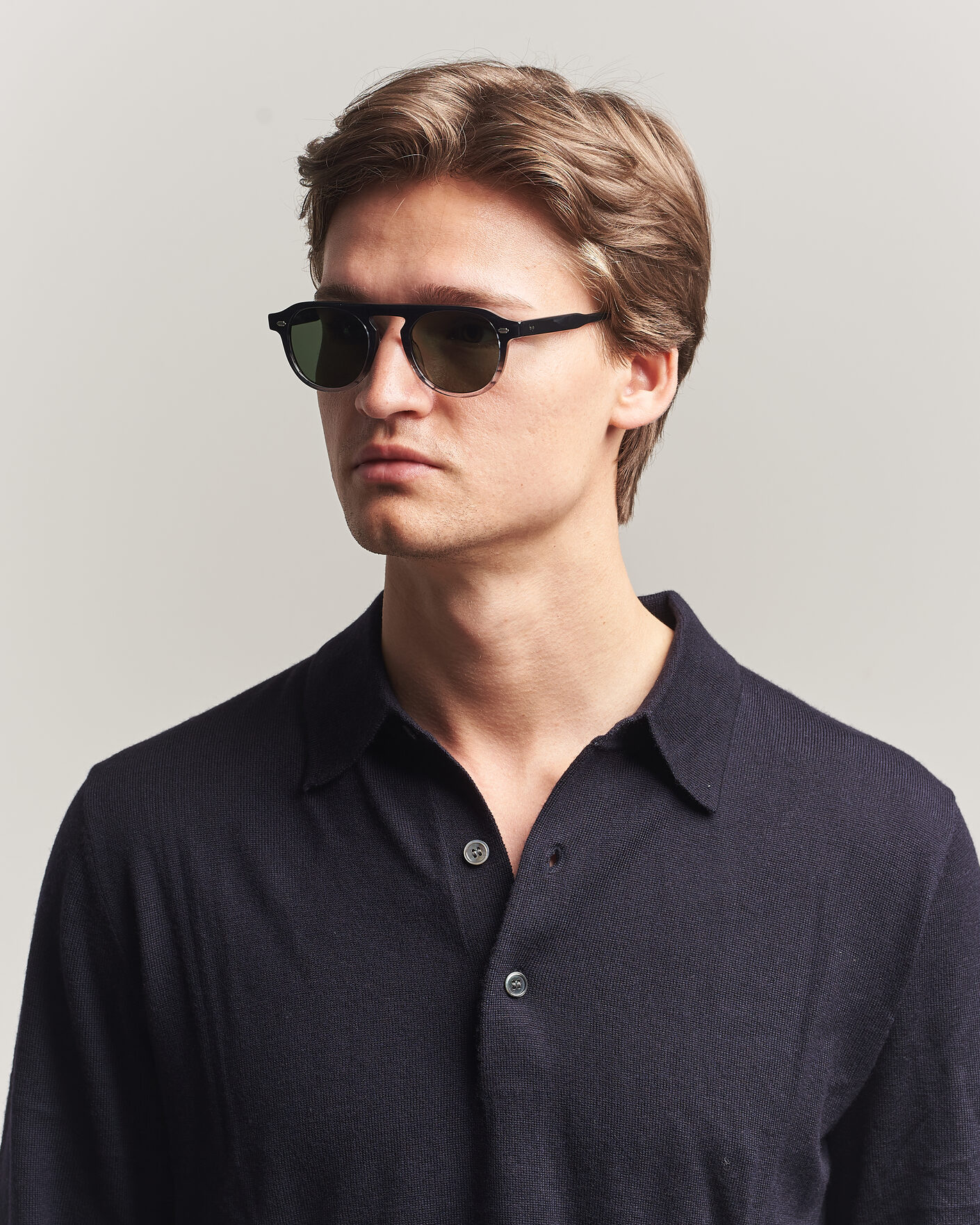 Herre | Solbriller | Garrett Leight | Harding Sunglasses Grey Quartz