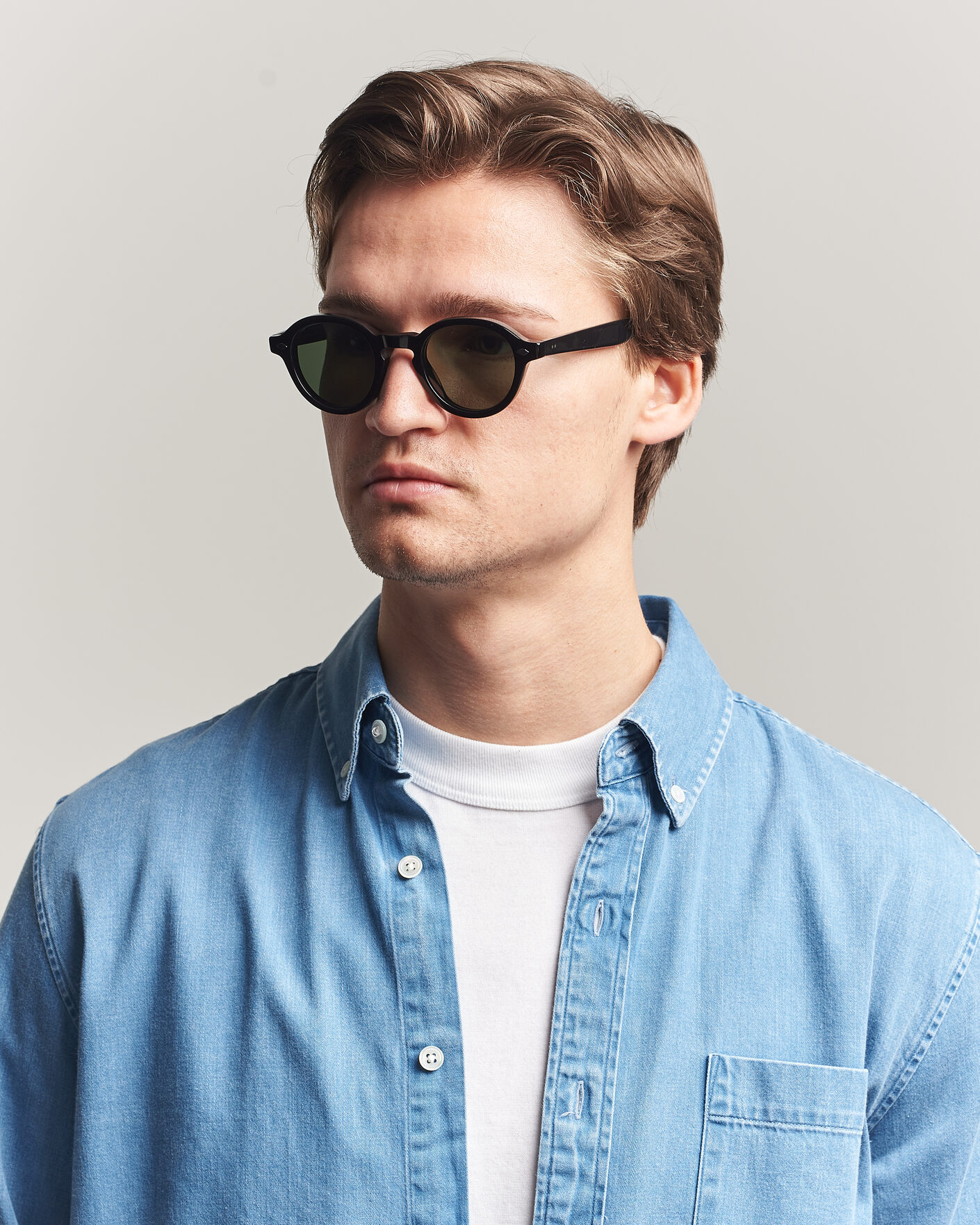 Herre | Solbriller | Garrett Leight | Flipper Sunglasses Black