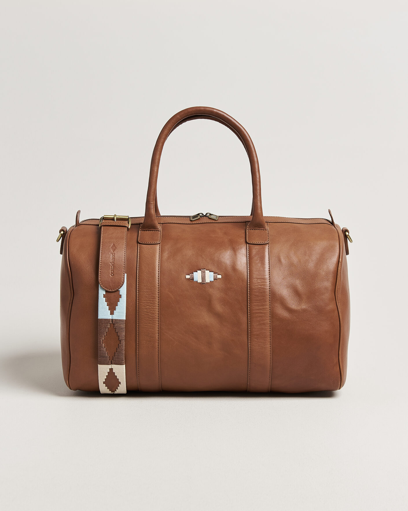 Herre | Tasker | Pampeano | Varon Small Leather Weekend Bag Tan