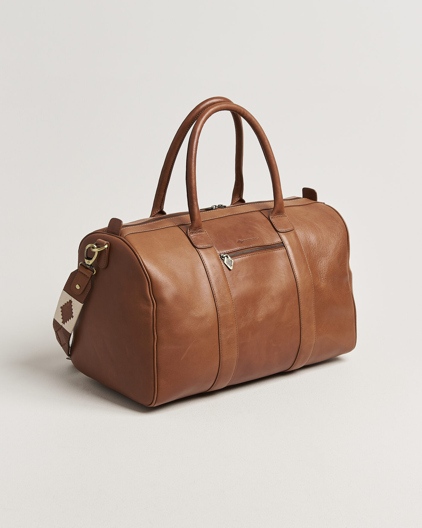 Herre | Tasker | Pampeano | Varon Small Leather Weekend Bag Tan