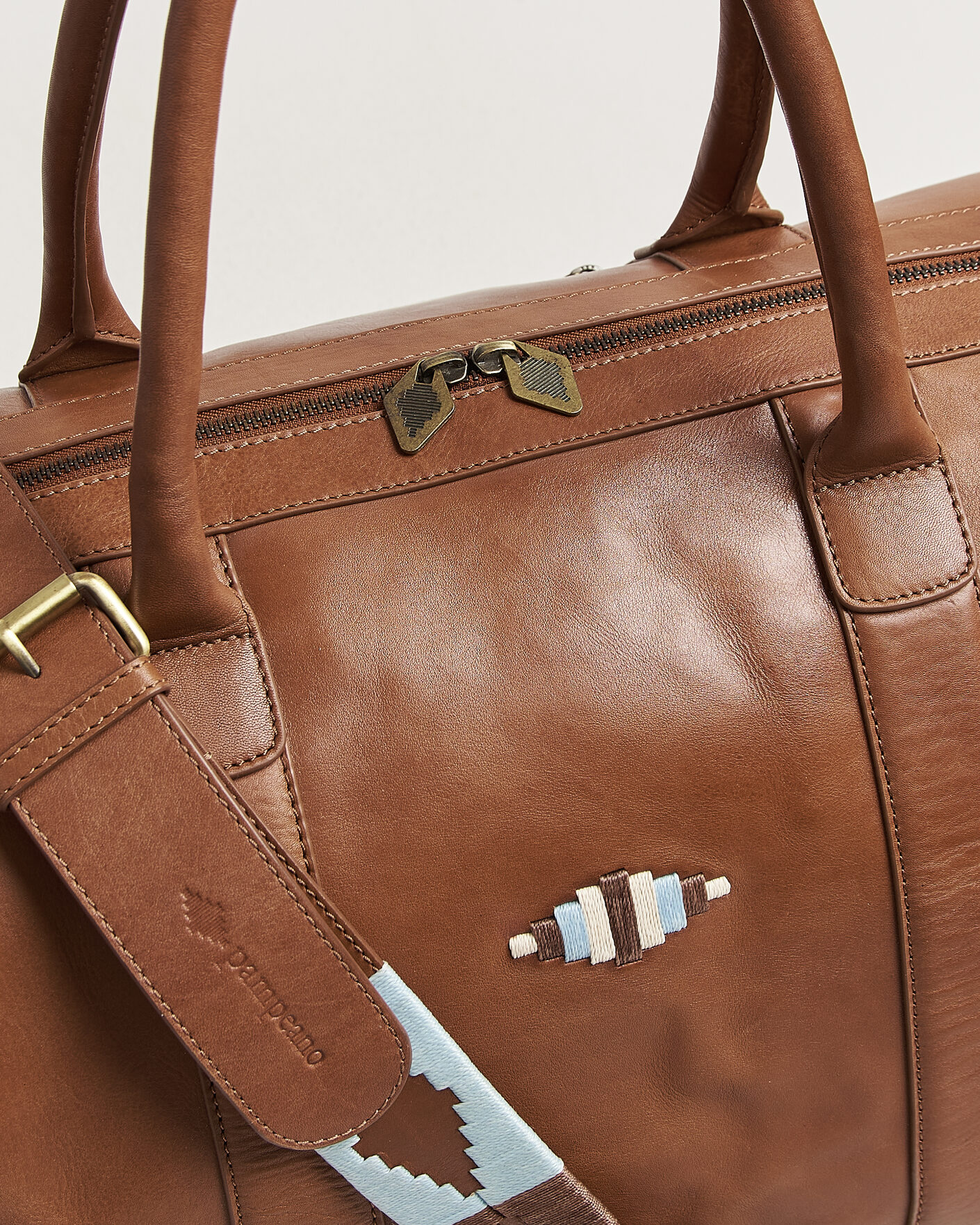 Herre | Tasker | Pampeano | Varon Small Leather Weekend Bag Tan