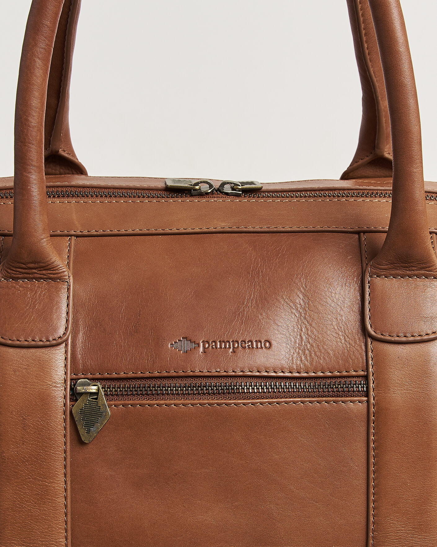 Herre | Tasker | Pampeano | Varon Small Leather Weekend Bag Tan