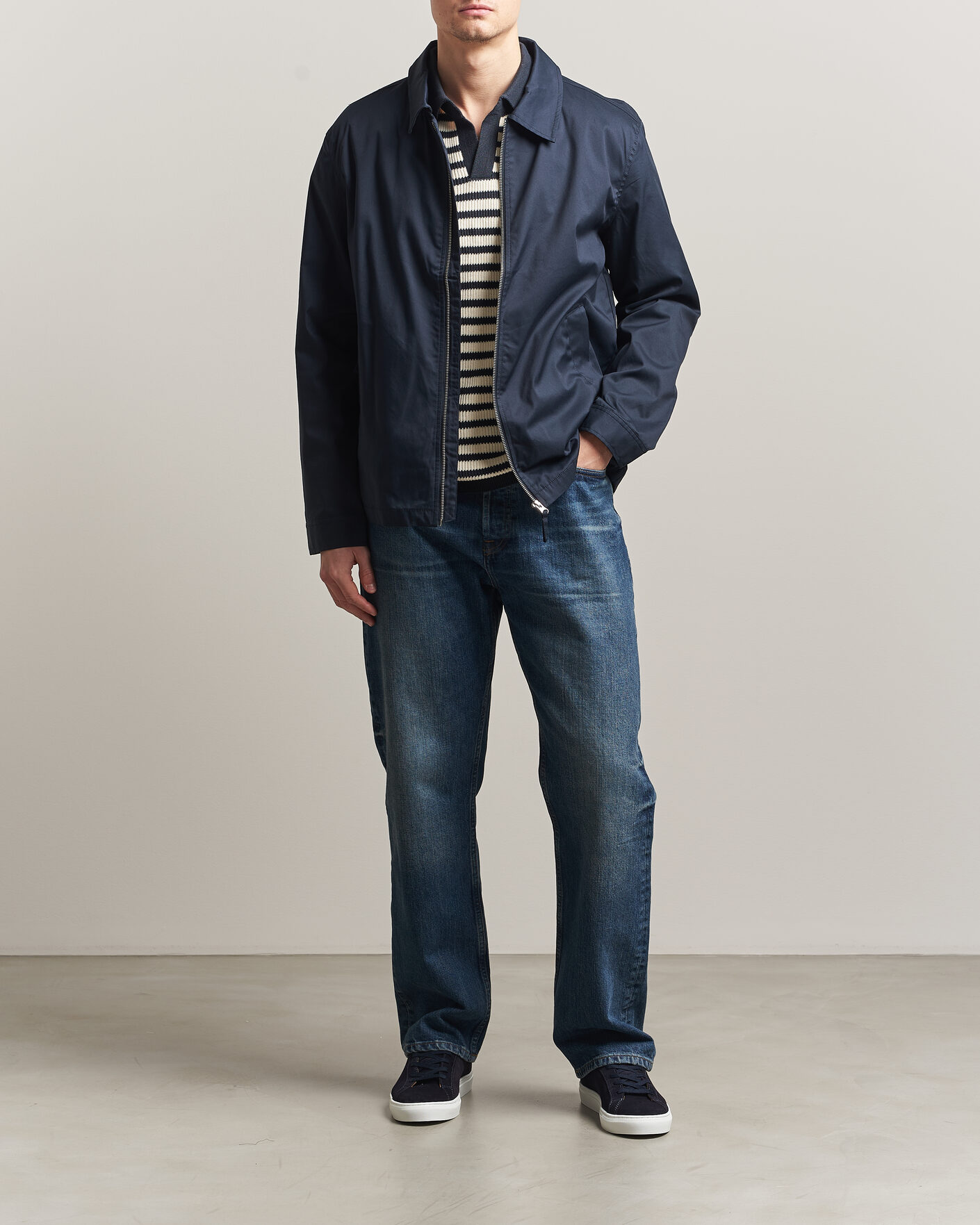 Herre | Jakker | A Day's March | Garland Cotton Jacket Navy