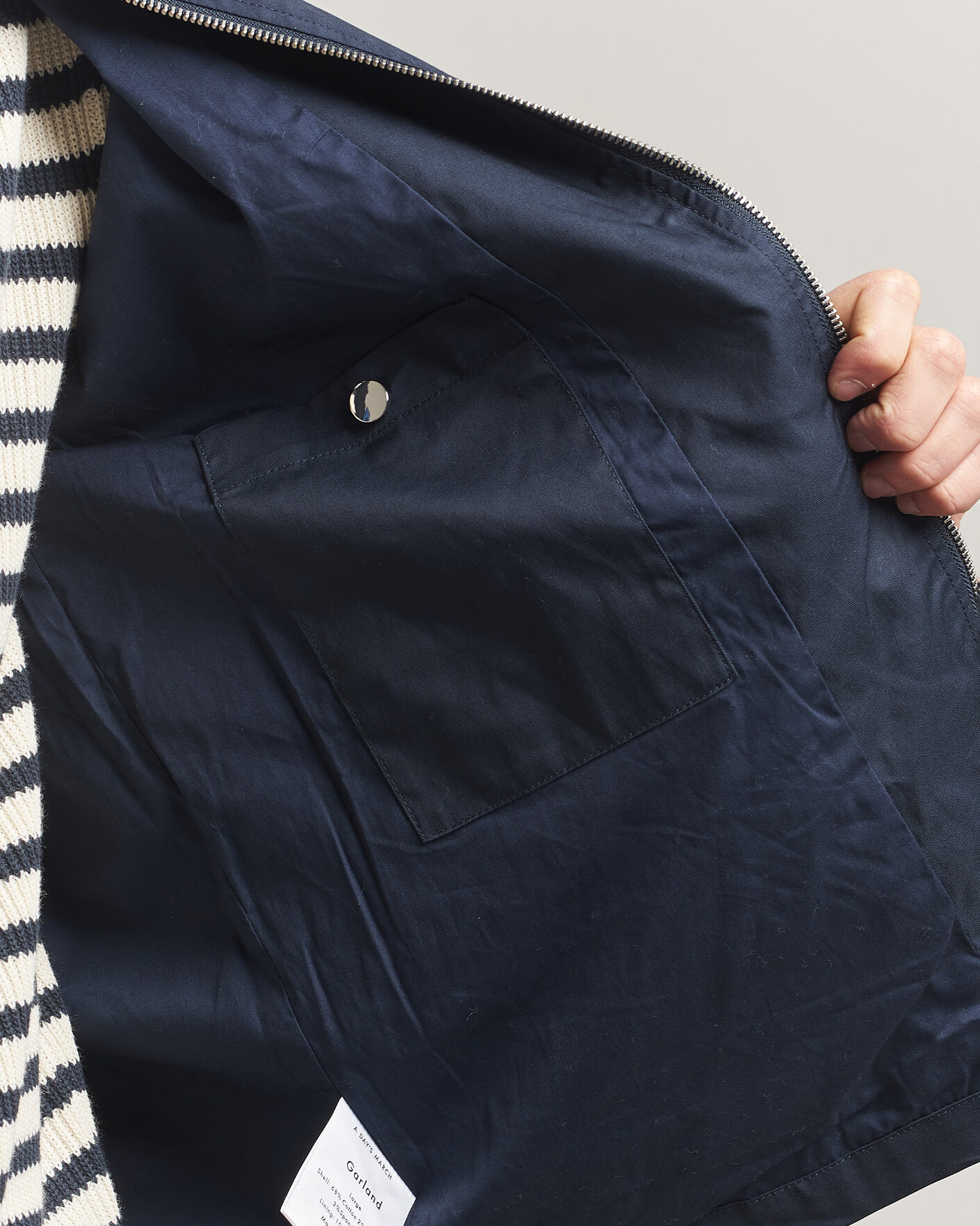 Herre | Jakker | A Day's March | Garland Cotton Jacket Navy