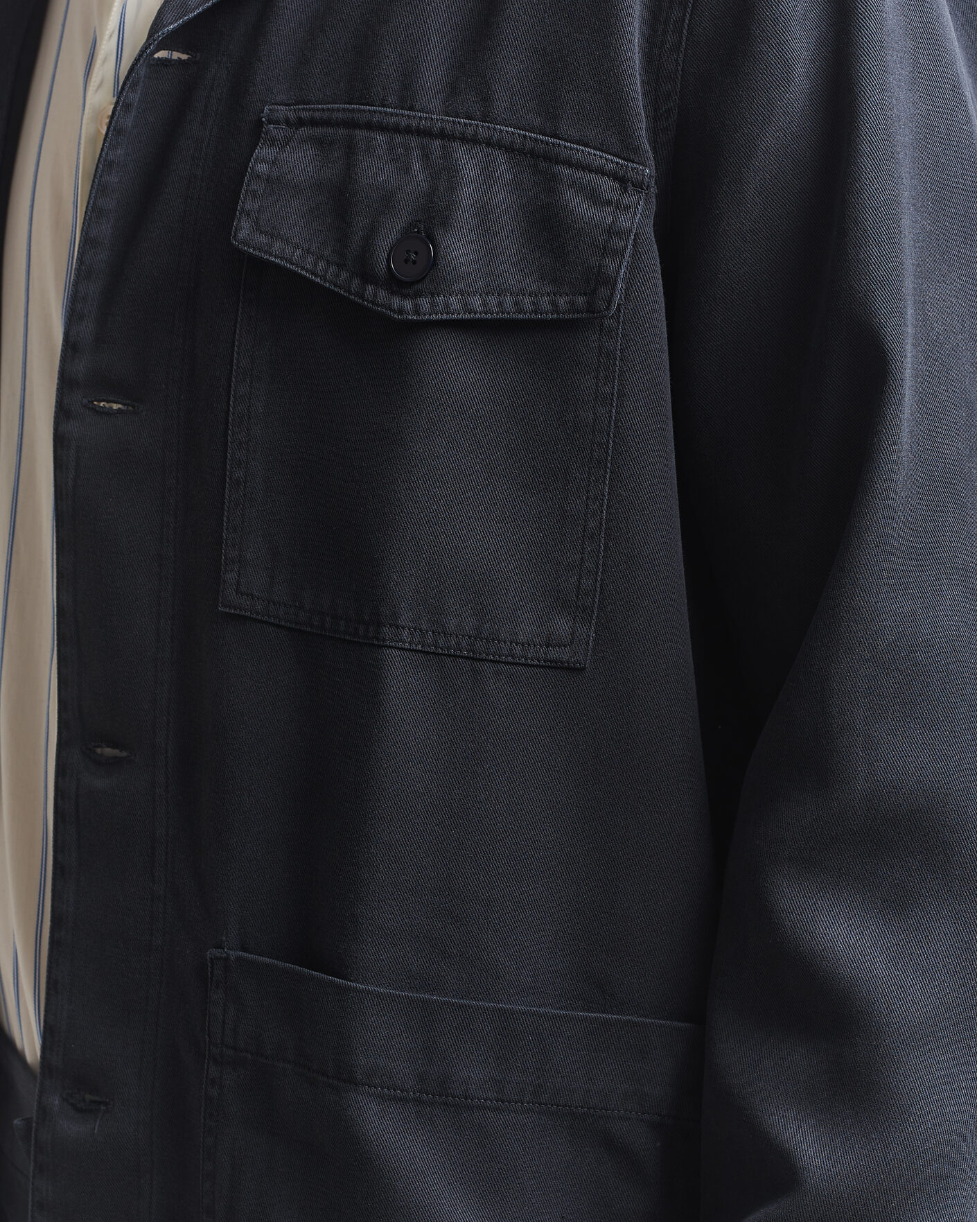 Herre | Skjorter | A Day's March | Banagher Lyocell Overshirt Navy