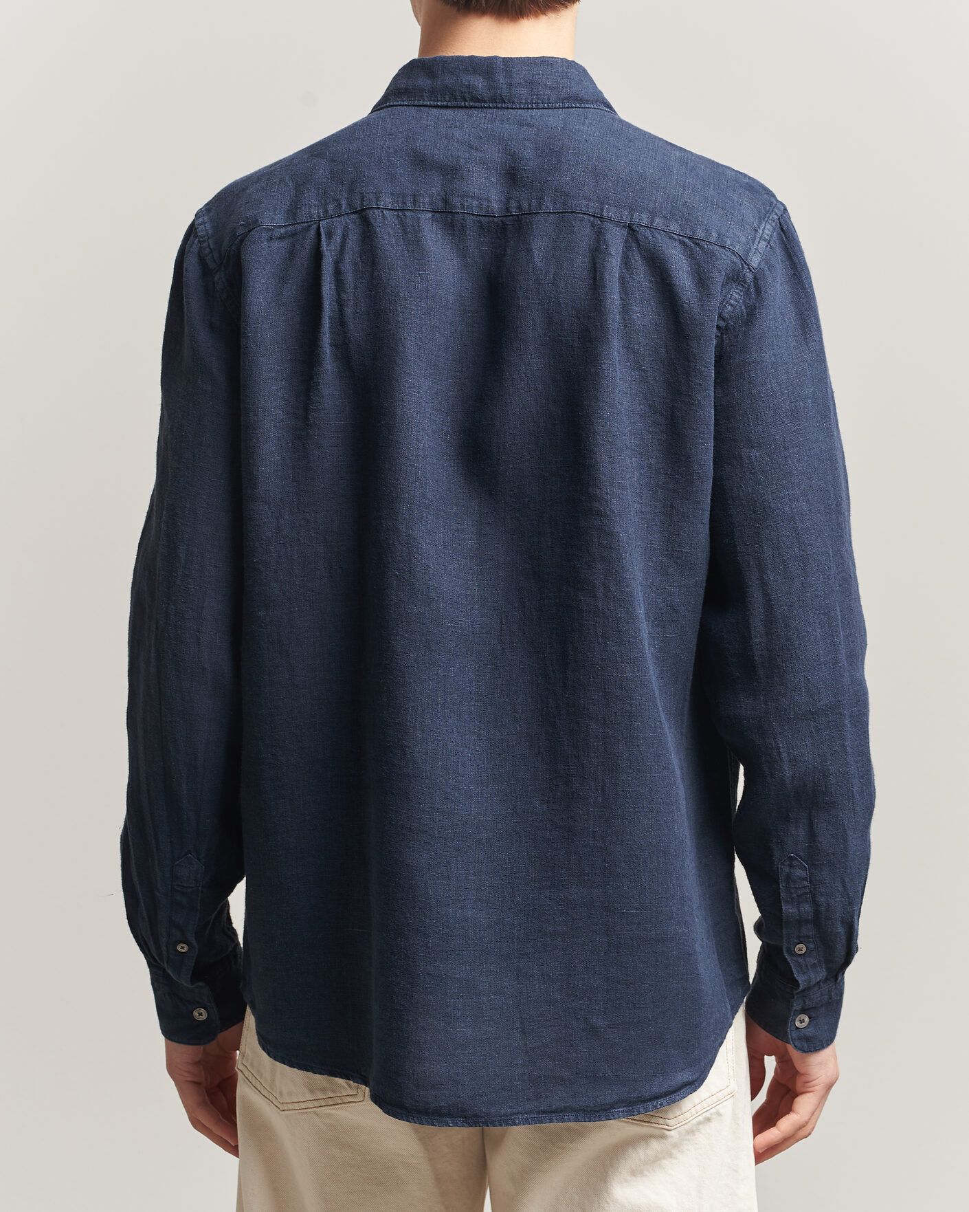 Herre | Skjorter | A Day's March | Daintree Linen Shirt Navy
