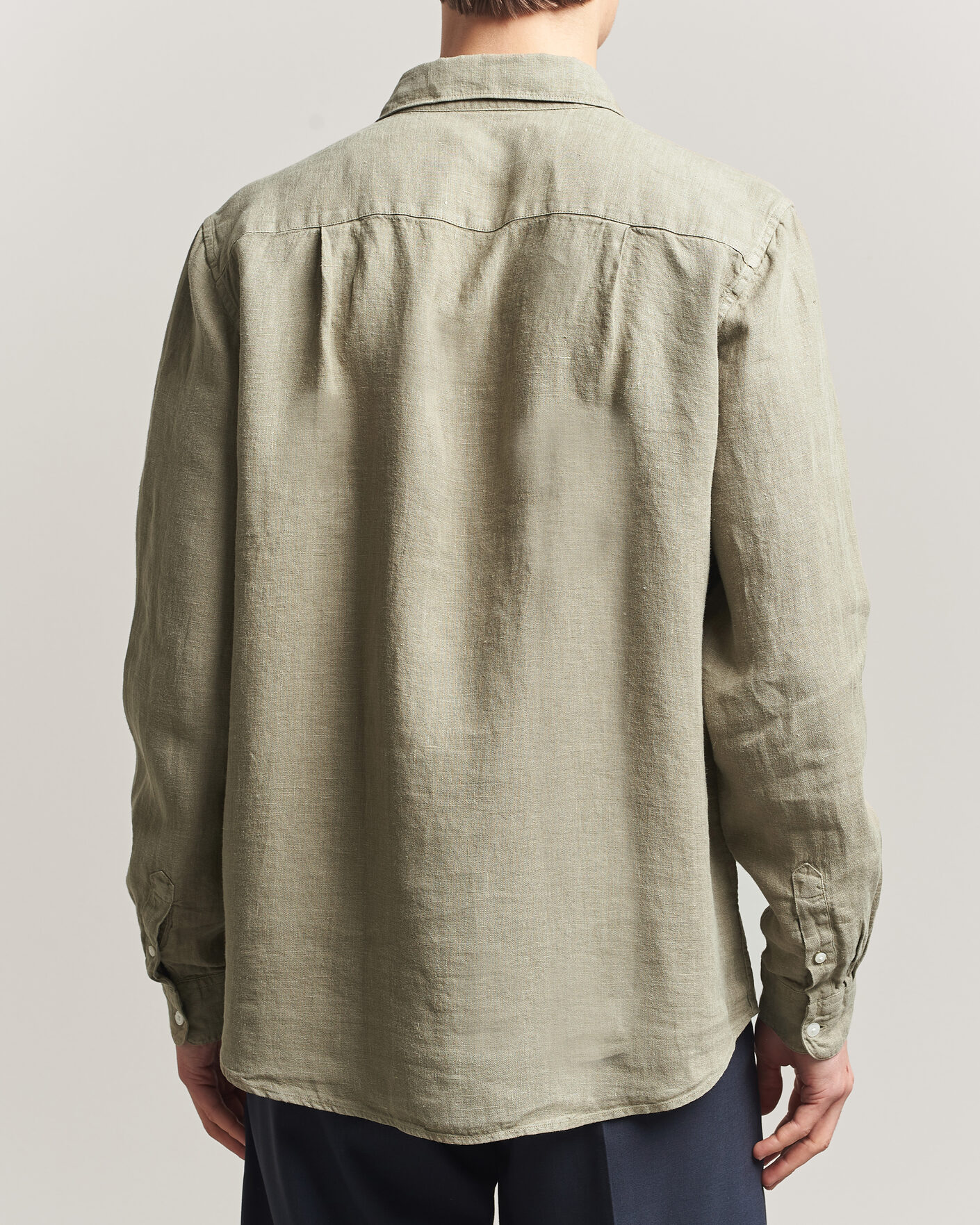 Herre | Skjorter | A Day's March | Daintree Linen Shirt Misty Green