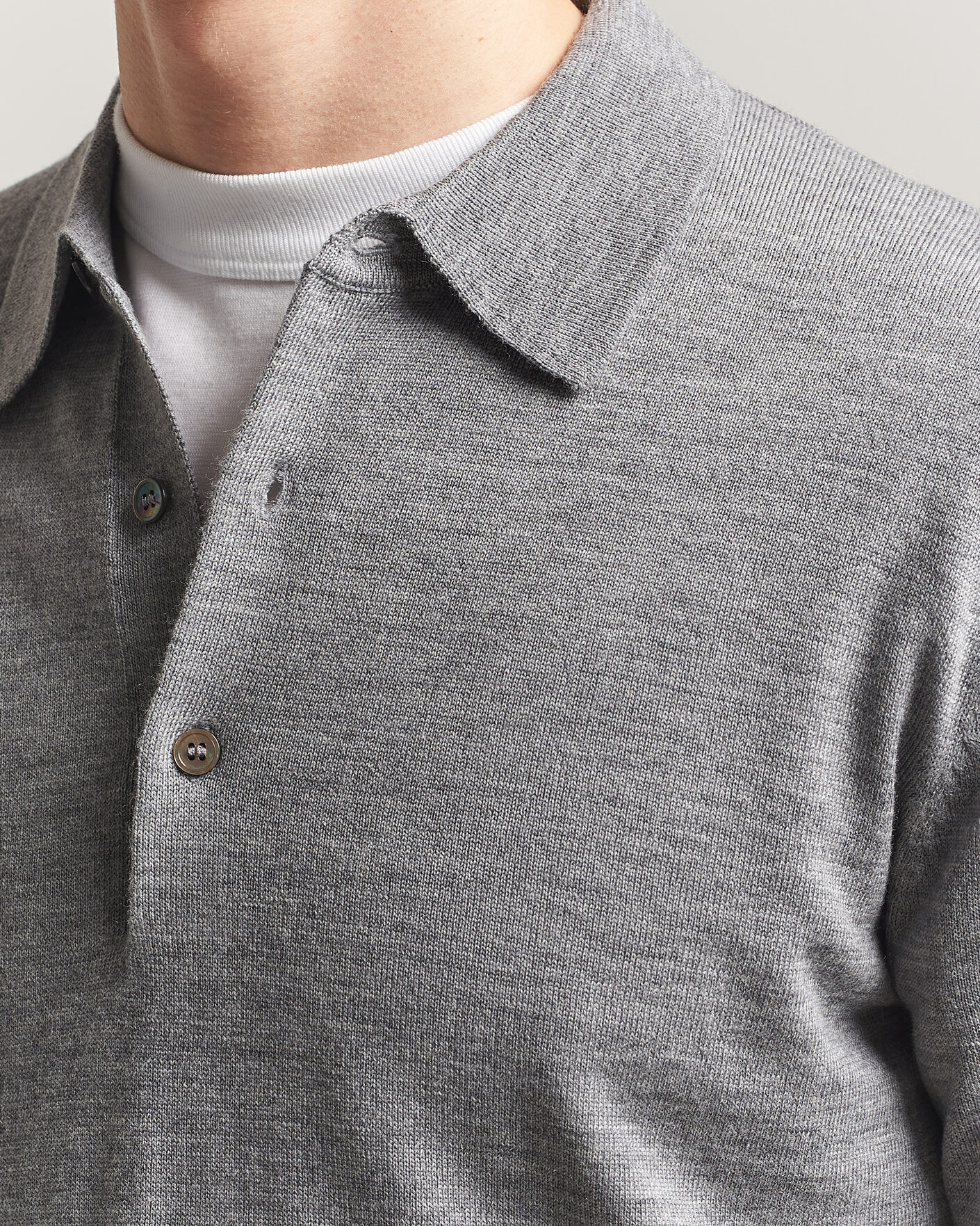 Herre | Trøjer | A Day's March | Ambroz Merino Polo Grey Melange