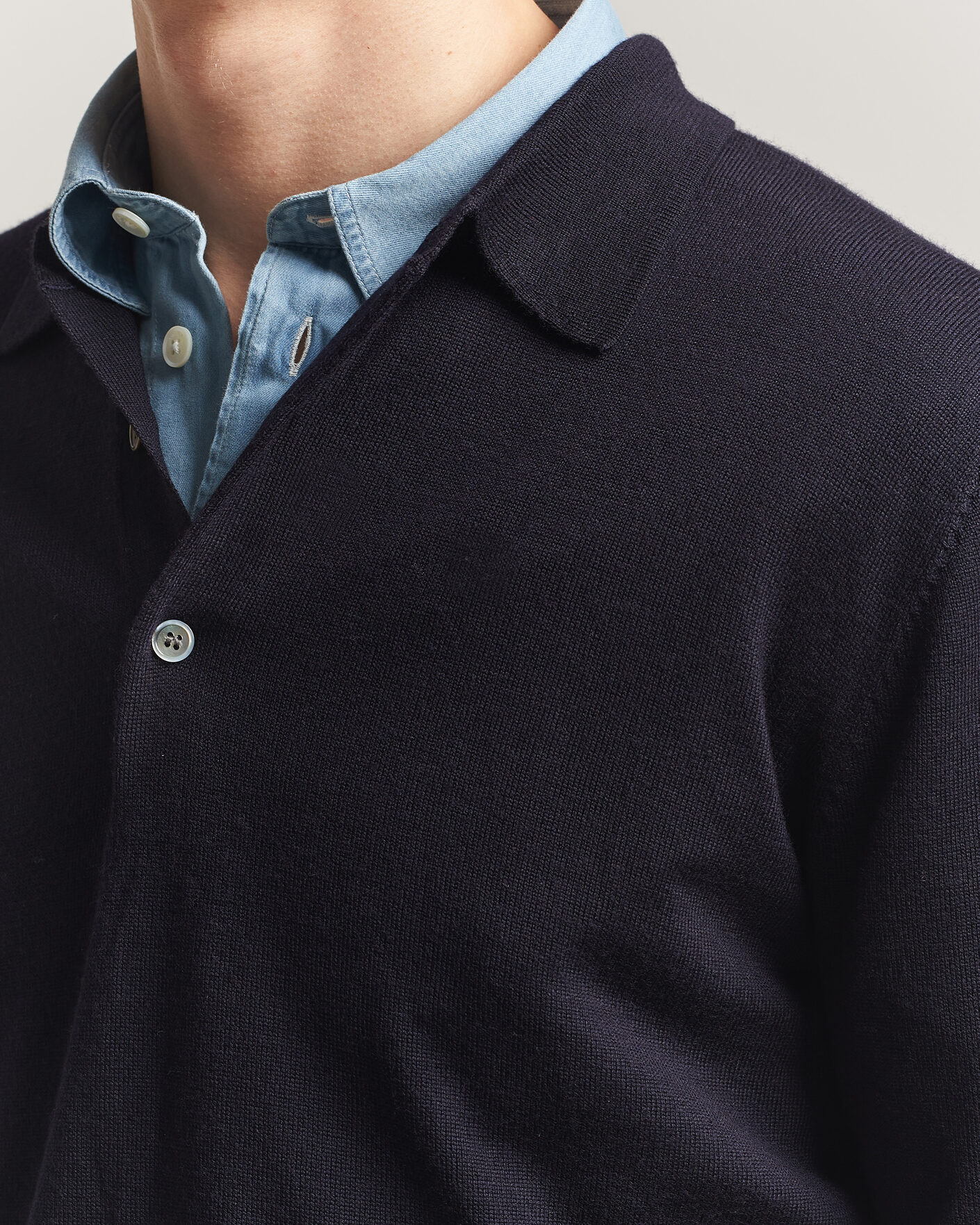 Herre | Trøjer | A Day's March | Ambroz Merino Polo Navy