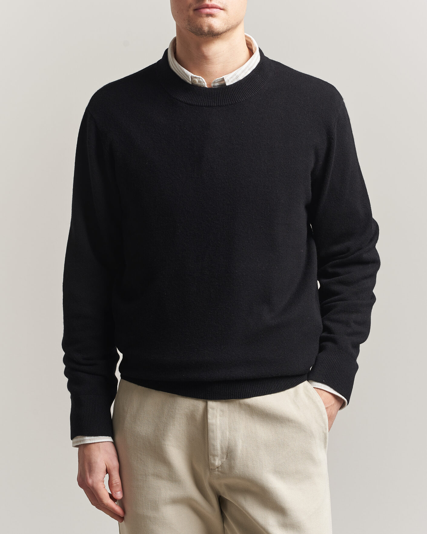 Herre | Trøjer | A Day's March | Marlow Cashmere Blend Sweater Black