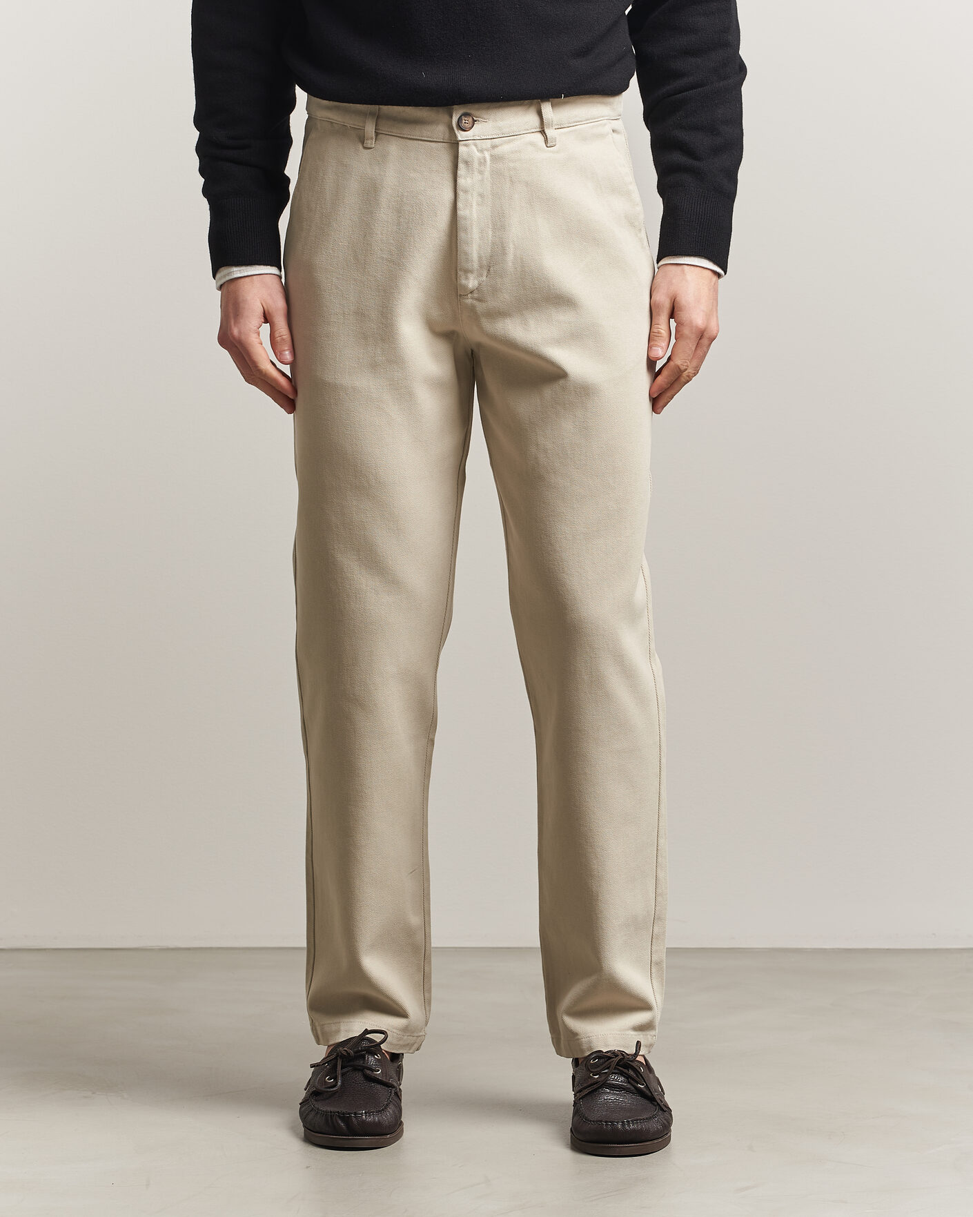 Herre | Bukser | A Day's March | Miller Cotton Lyocell Trousers Light Khaki
