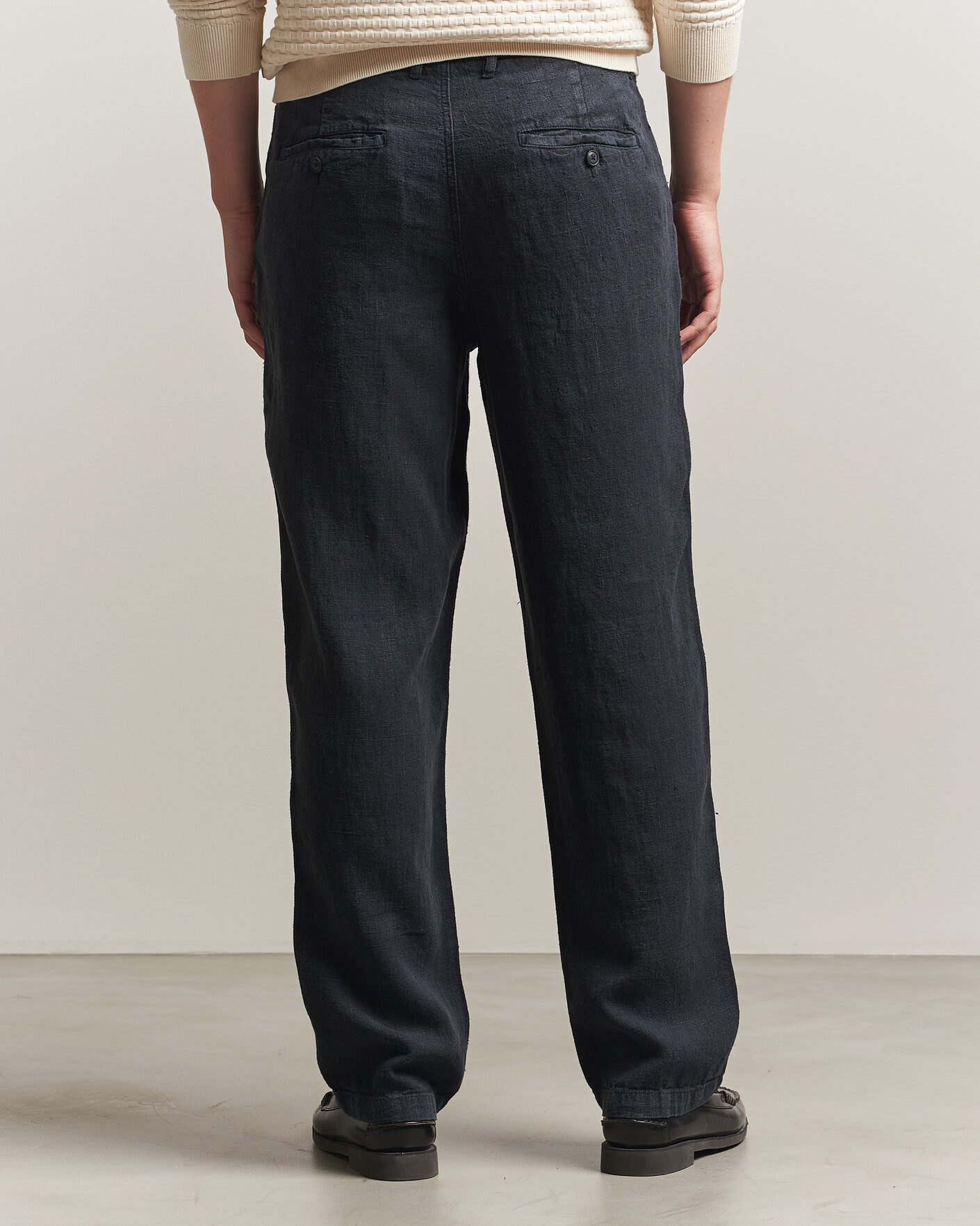 Herre | Bukser | A Day's March | Redwood Linen Trousers Black