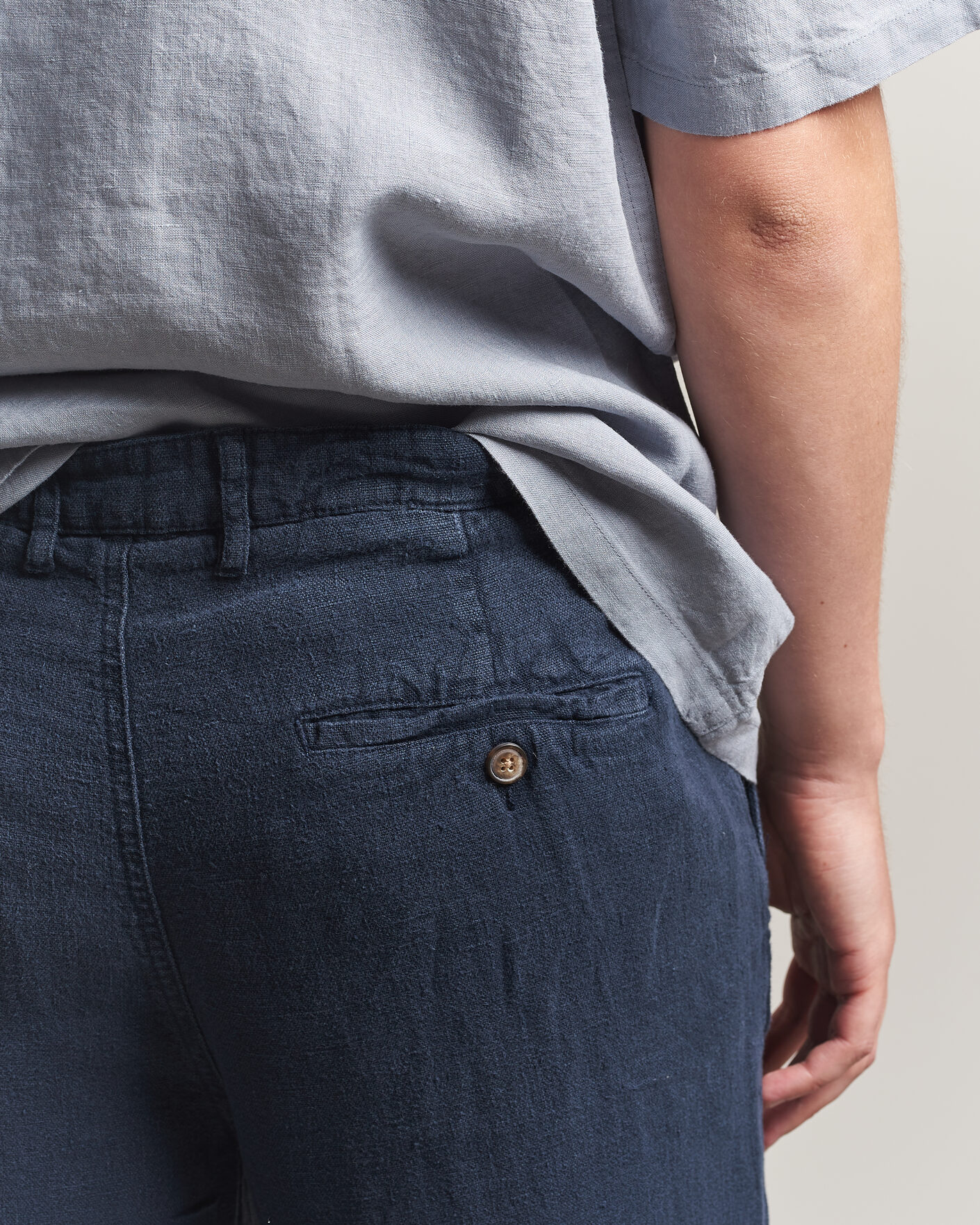 Herre | Bukser | A Day's March | Redwood Linen Trousers Navy
