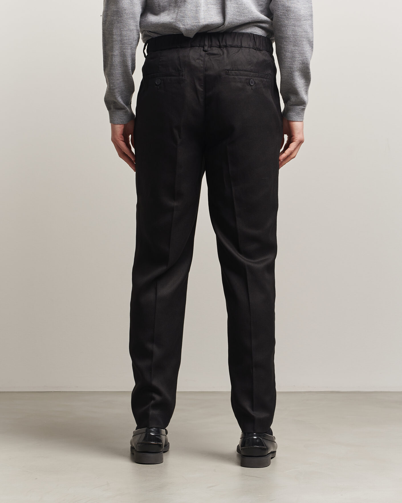 Herre | Bukser | A Day's March | Smart Lyocell Trousers Black