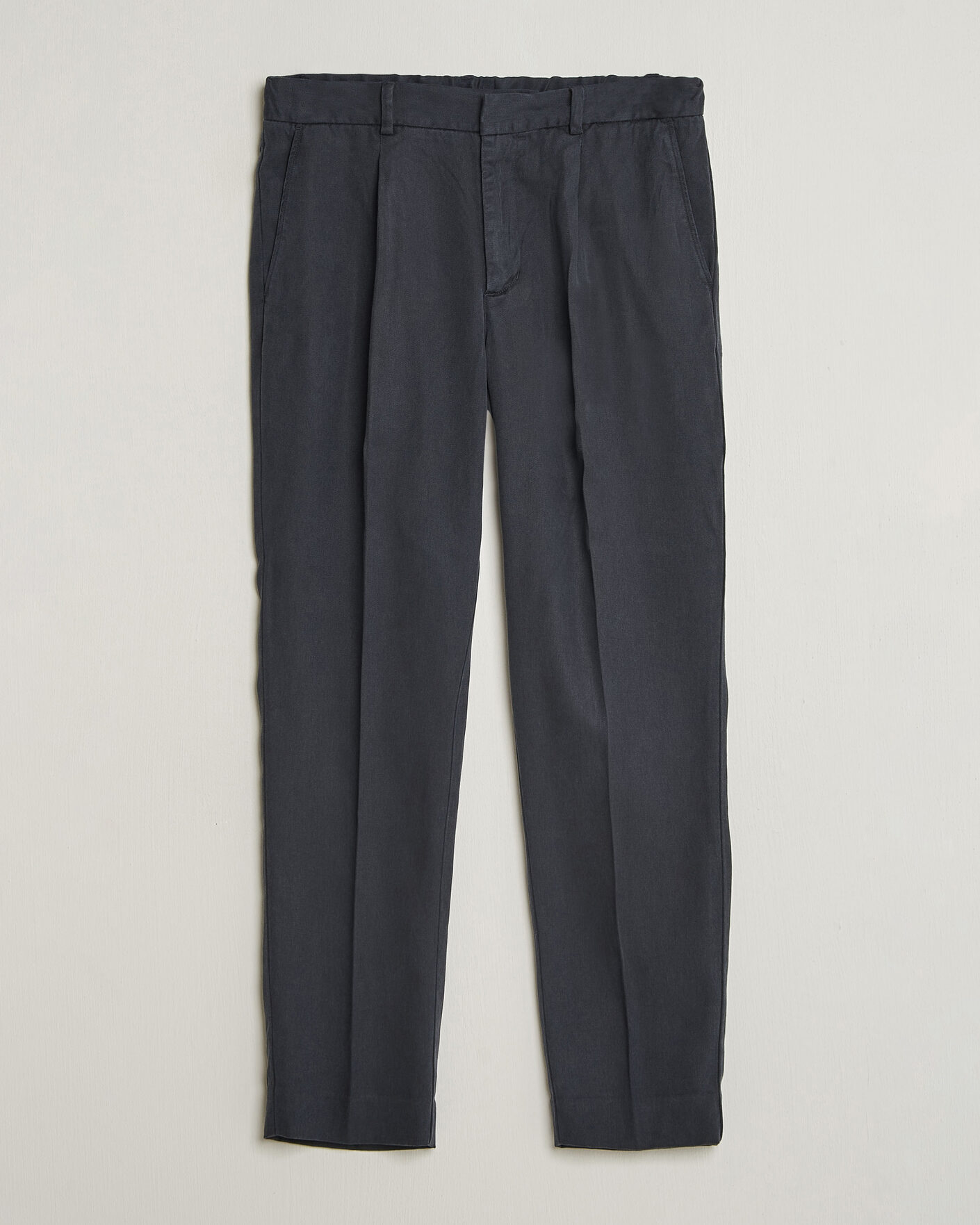 Herre | Bukser | A Day's March | Smart Lyocell Trousers Navy