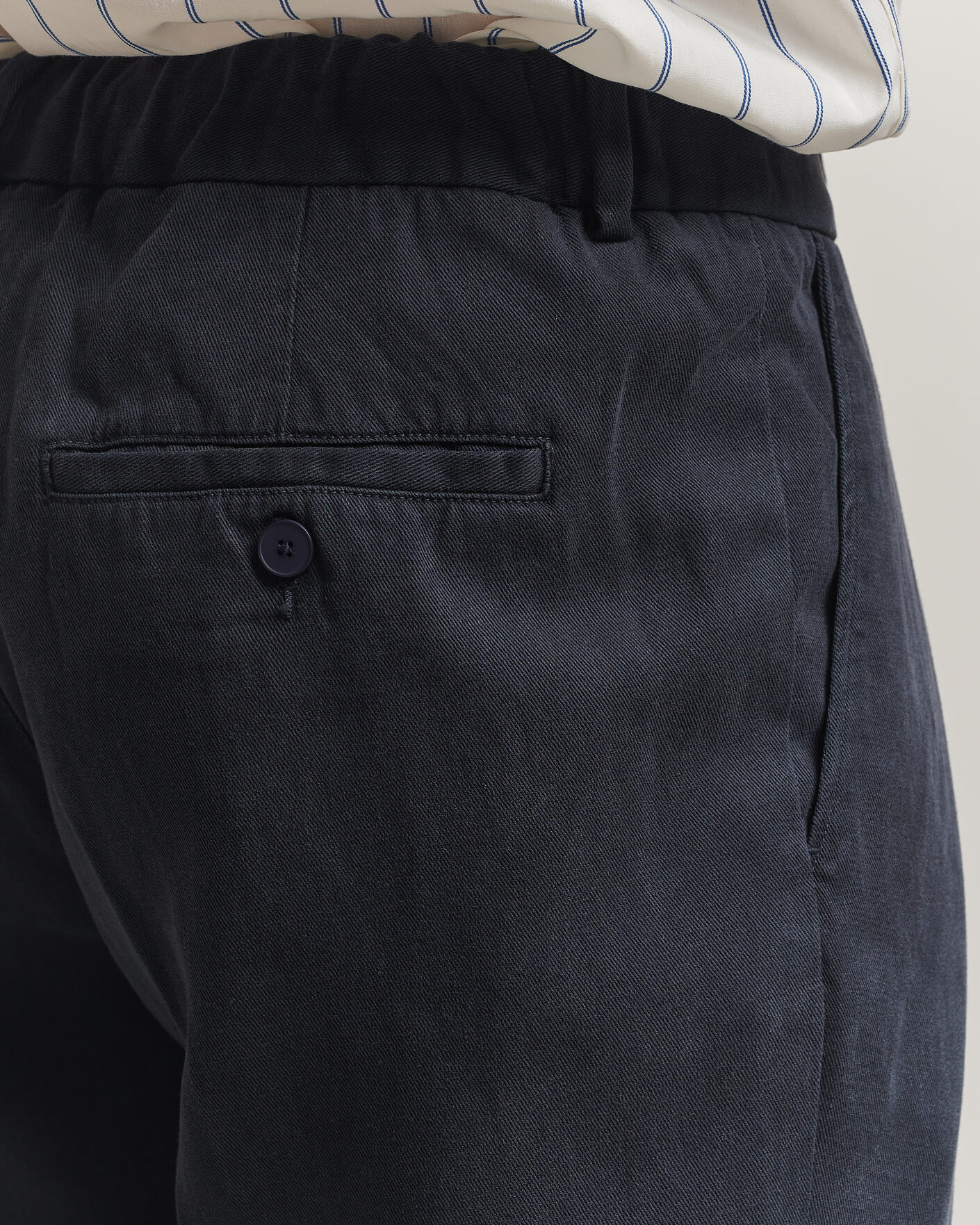 Herre | Bukser | A Day's March | Smart Lyocell Trousers Navy