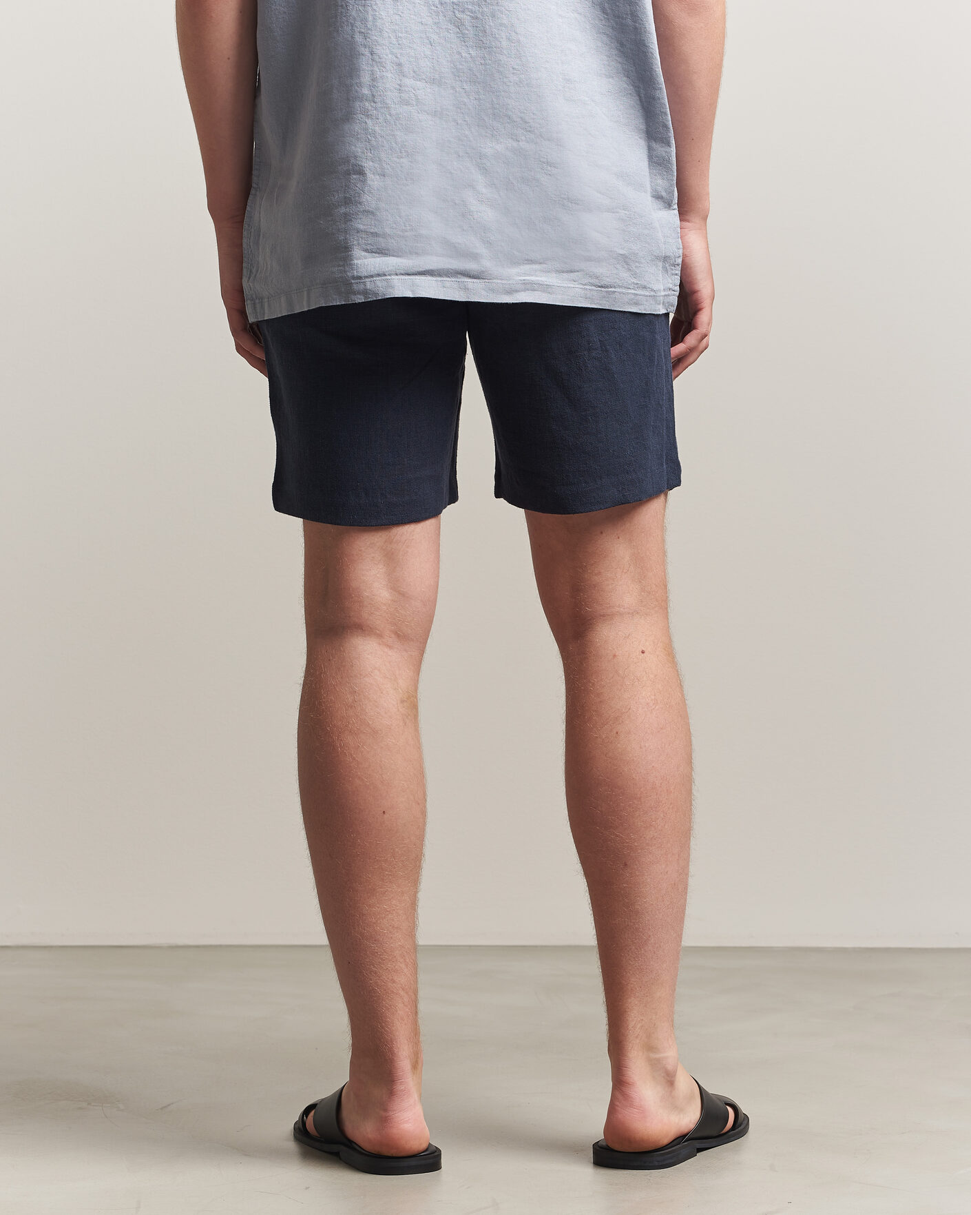 Herre | Shorts | A Day's March | Luny Linen Shorts Navy