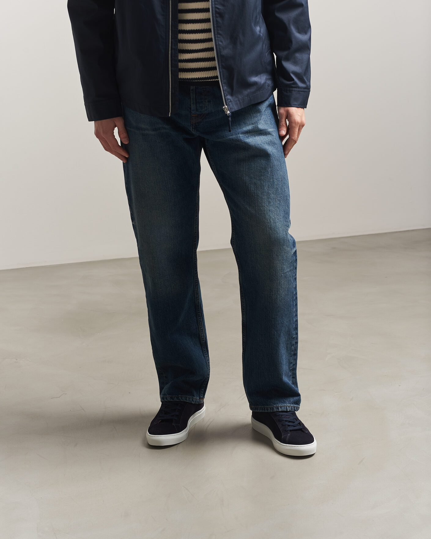 Herre | Sneakers | A Day's March | Marching Suede Sneaker Navy