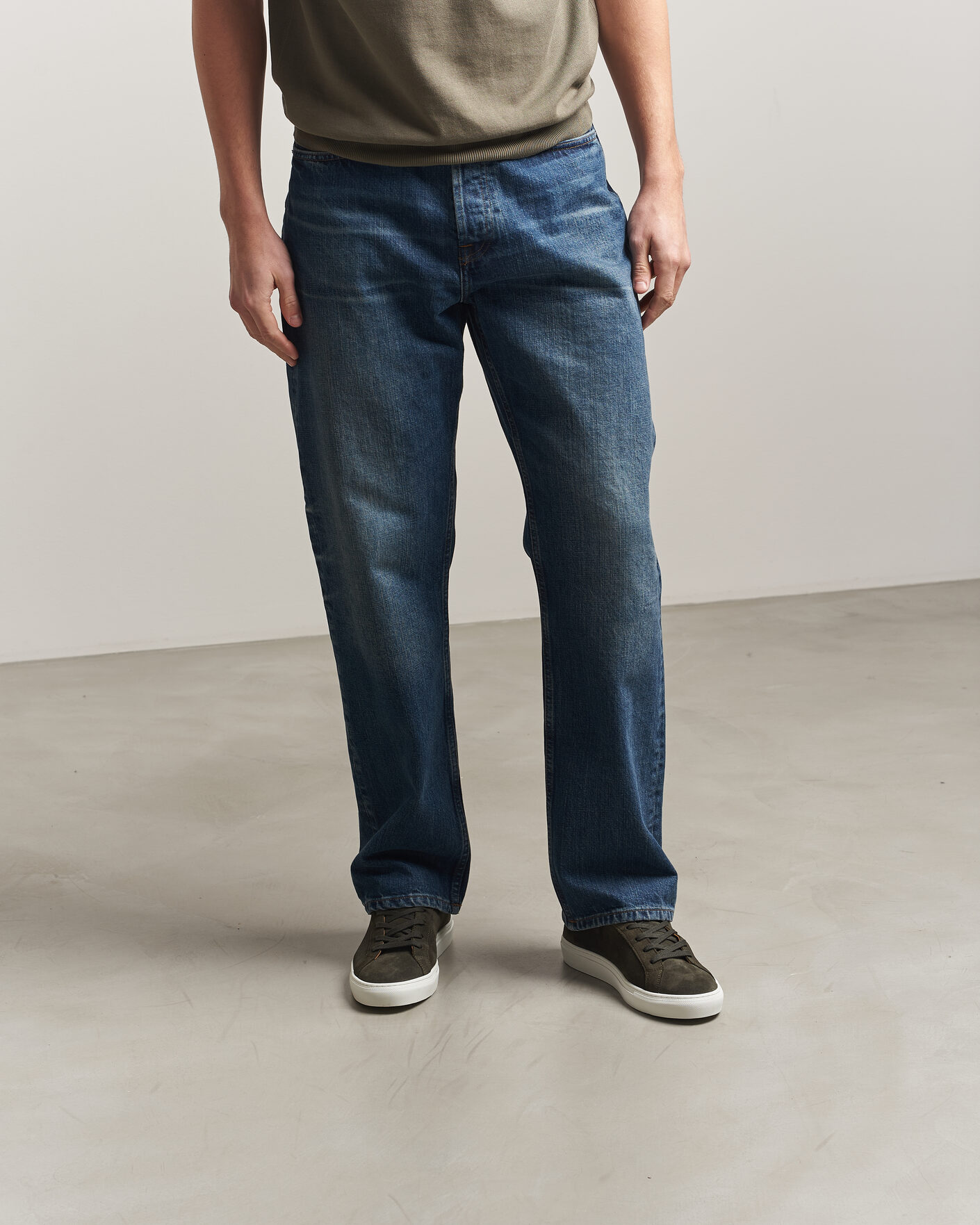 Herre | Sneakers | A Day's March | Marching Suede Sneaker Olive