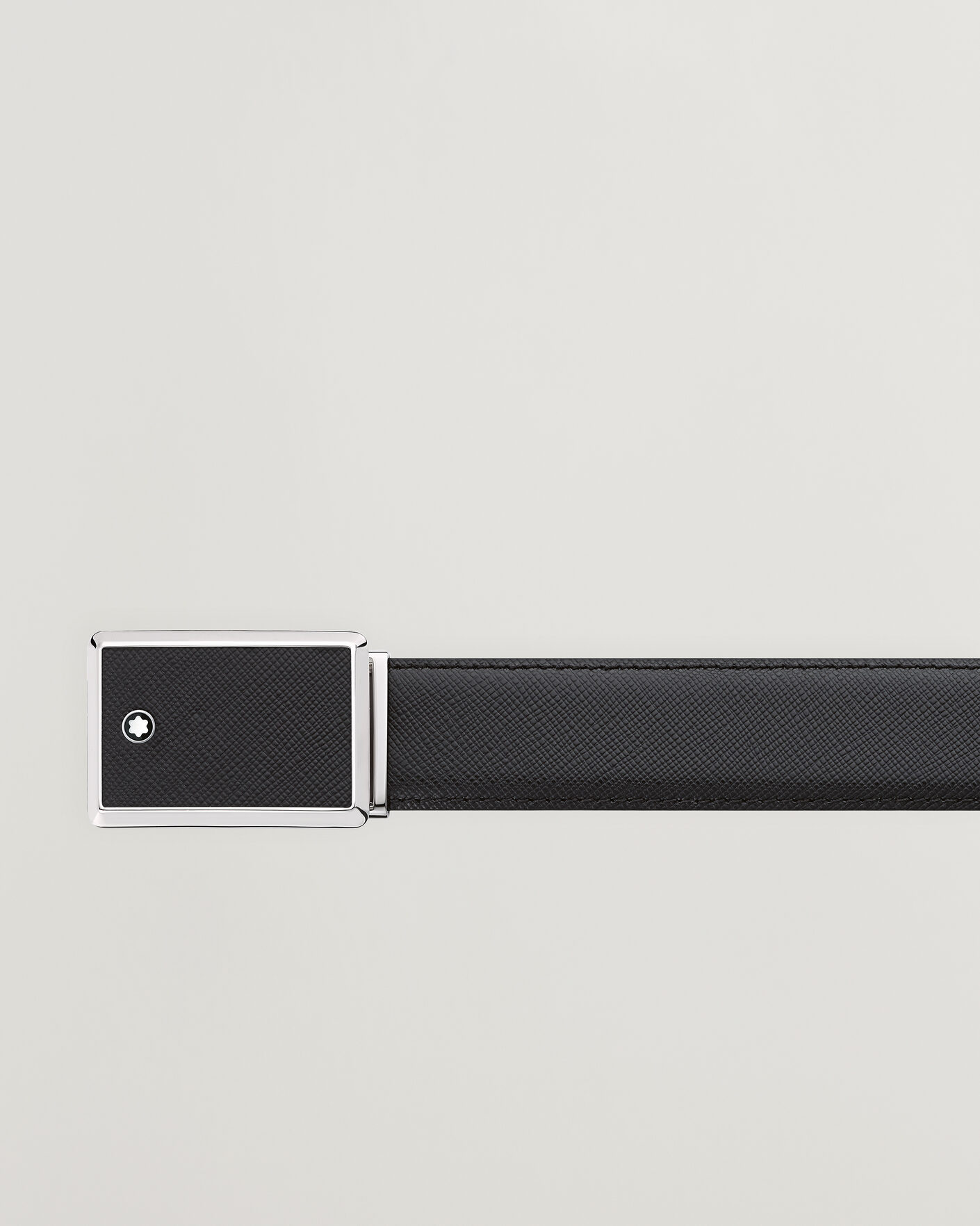 Herre | Bælter | Montblanc | Marquetry Plate 30mm Leather Belt Black