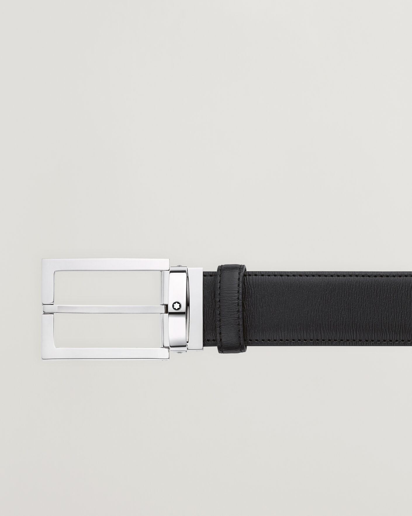 Herre | Bælter | Montblanc | Rectangular 35mm Leather Belt Black