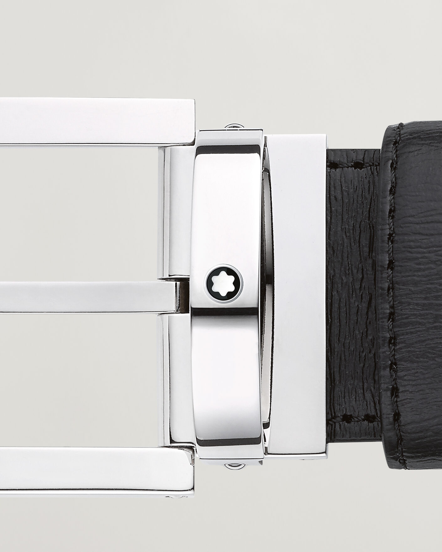 Herre | Bælter | Montblanc | Rectangular 35mm Leather Belt Black