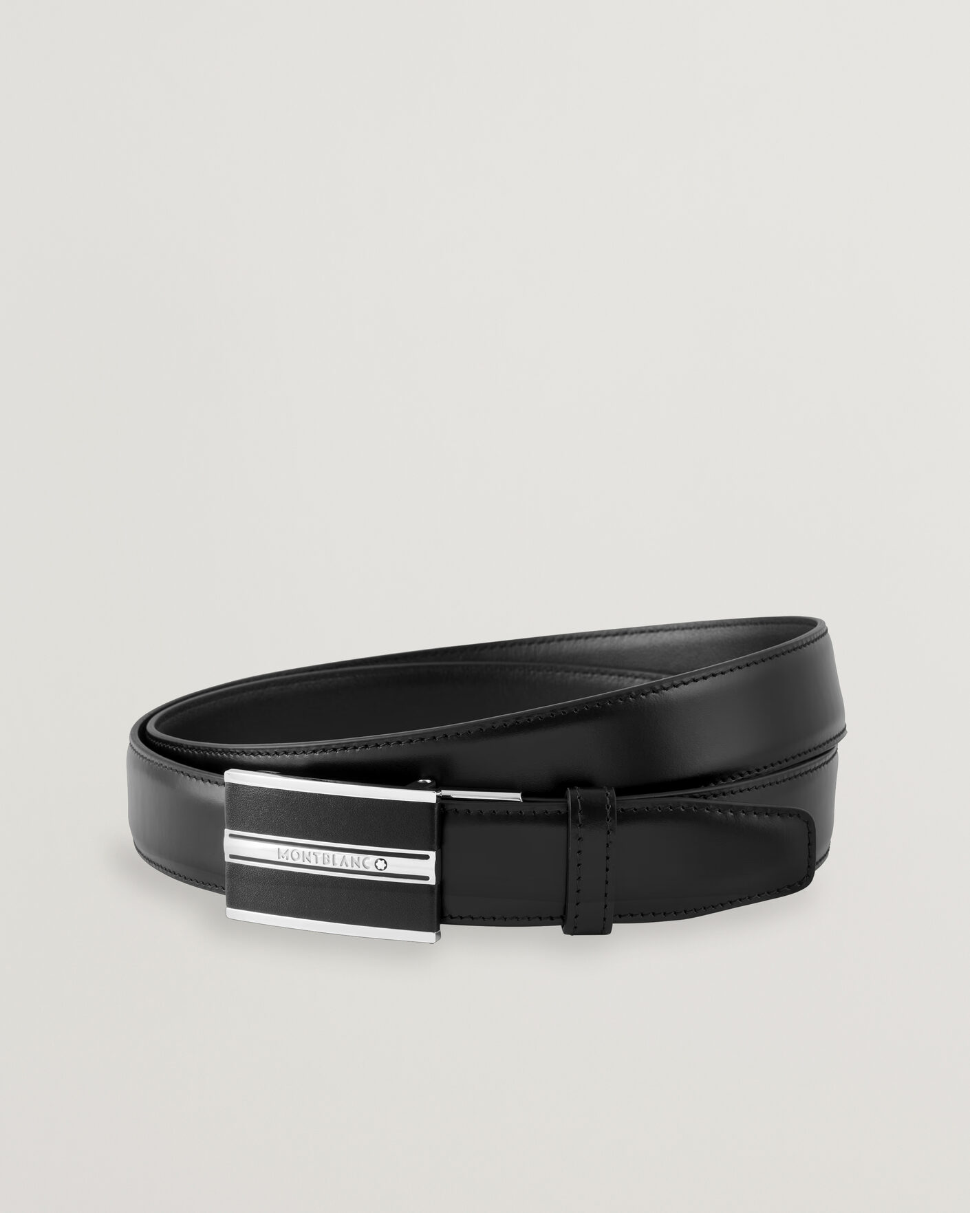 Herre | Bælter | Montblanc | Plate 30mm Leather Belt Black