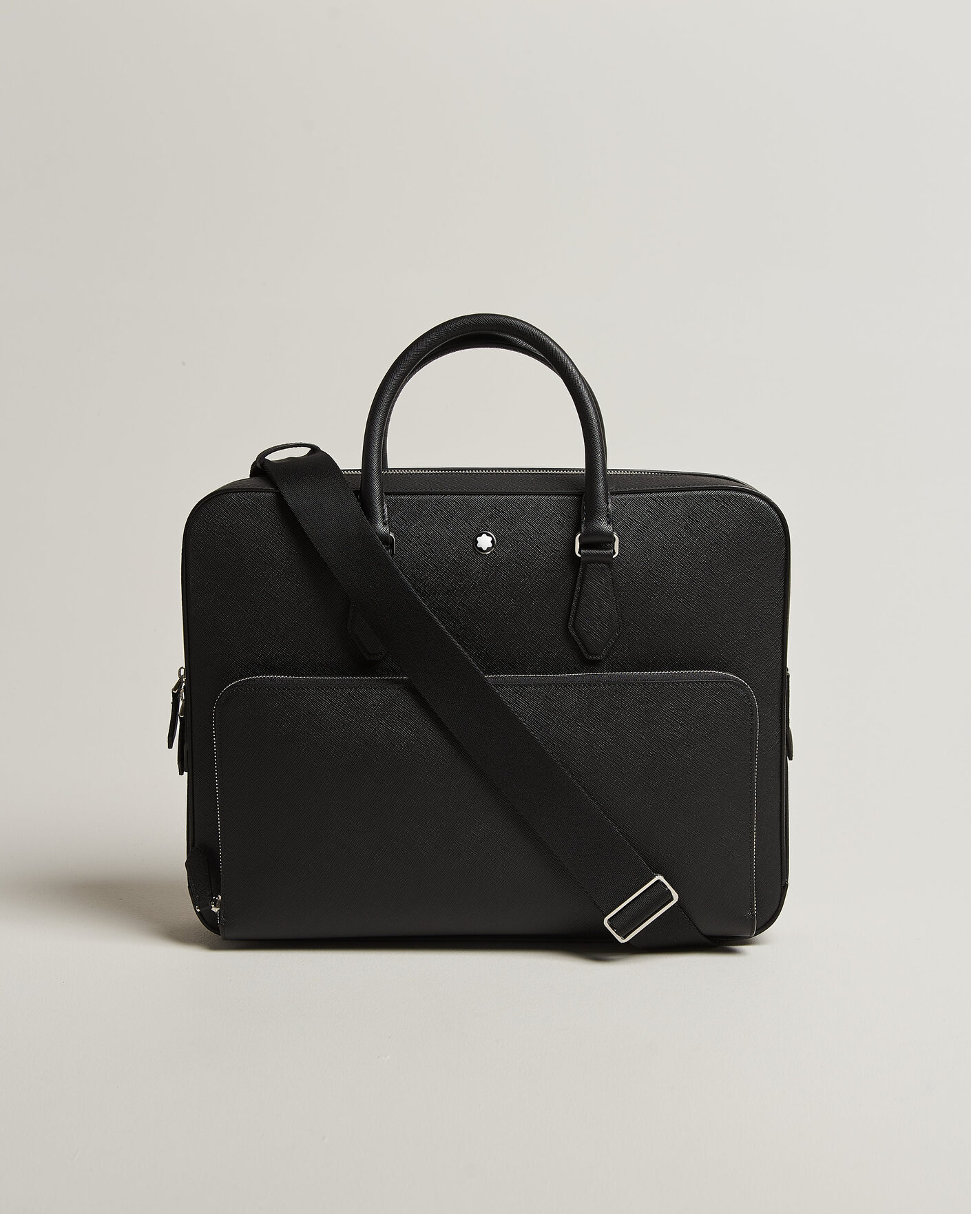 Herre | Tasker | Montblanc | Medium Sartorial Leather Briefcase with Pocket Black