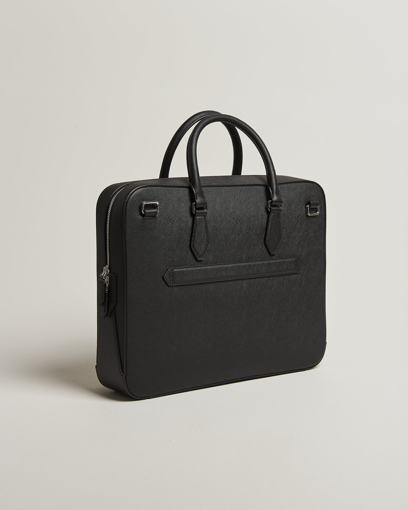 Herre | Tasker | Montblanc | Medium Sartorial Leather Briefcase with Pocket Black