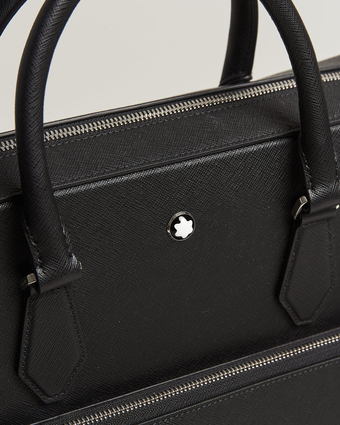 Herre | Tasker | Montblanc | Medium Sartorial Leather Briefcase with Pocket Black