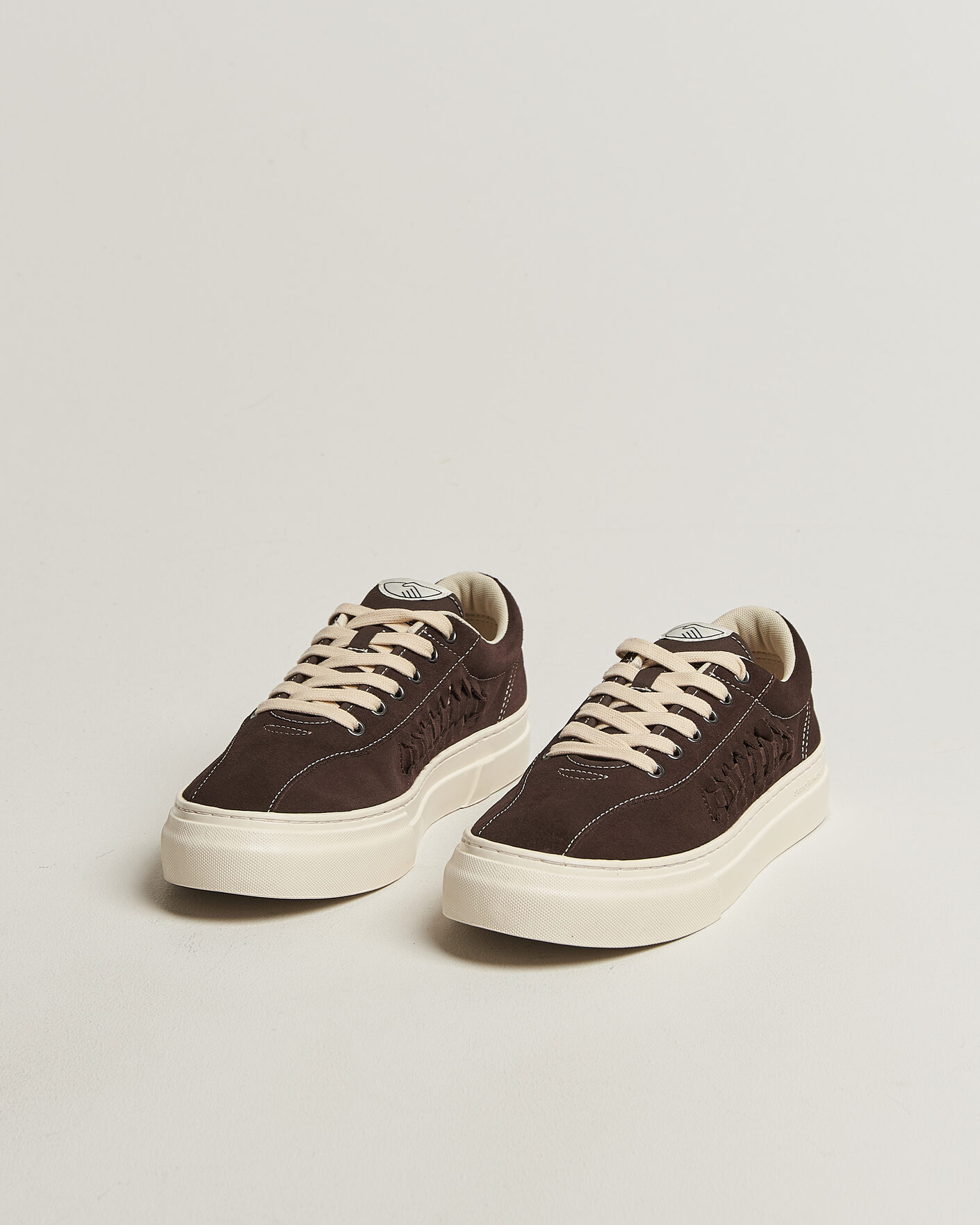 Herre | Sneakers | Stepney Workers Club | Dellow 02 Woven Suede Sneaker Dark Brown