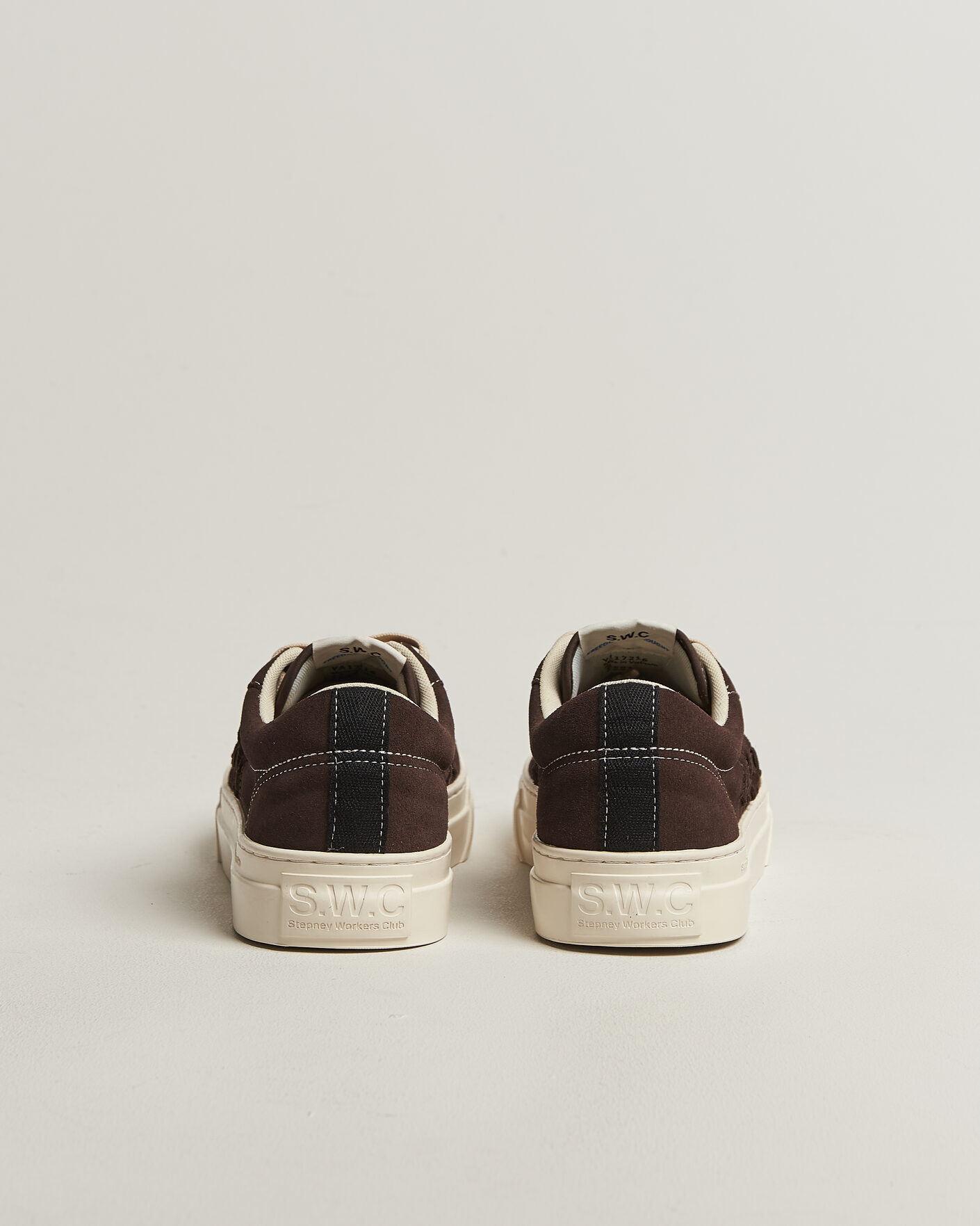 Herre | Sneakers | Stepney Workers Club | Dellow 02 Woven Suede Sneaker Dark Brown