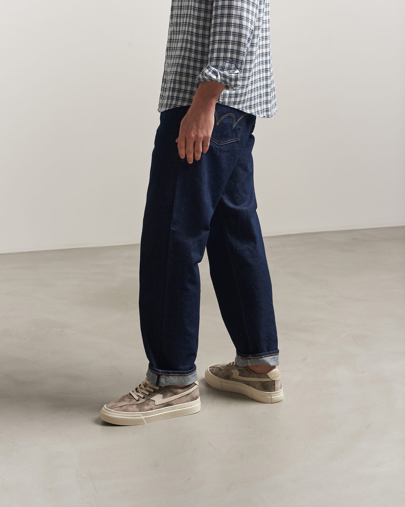 Herre | Sneakers | Stepney Workers Club | Dellow S-Strike Sunfade Canvas Sneaker Earth Grey