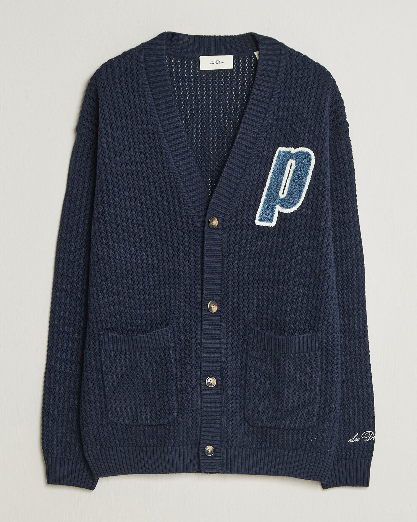 Herre | Trøjer | LES DEUX | Prince Lace Knitted Cardigan Dark Navy